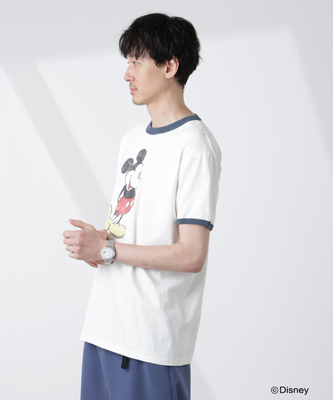 「NJ/CLUB」ミッキーマウス / フェードリンガーTシャツ半袖 6685124249