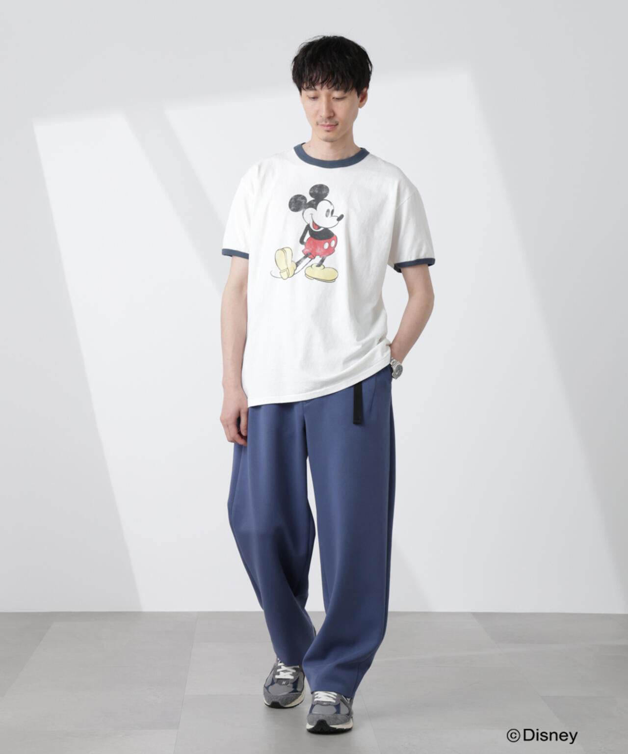 「NJ/CLUB」ミッキーマウス / フェードリンガーTシャツ半袖 6685124249