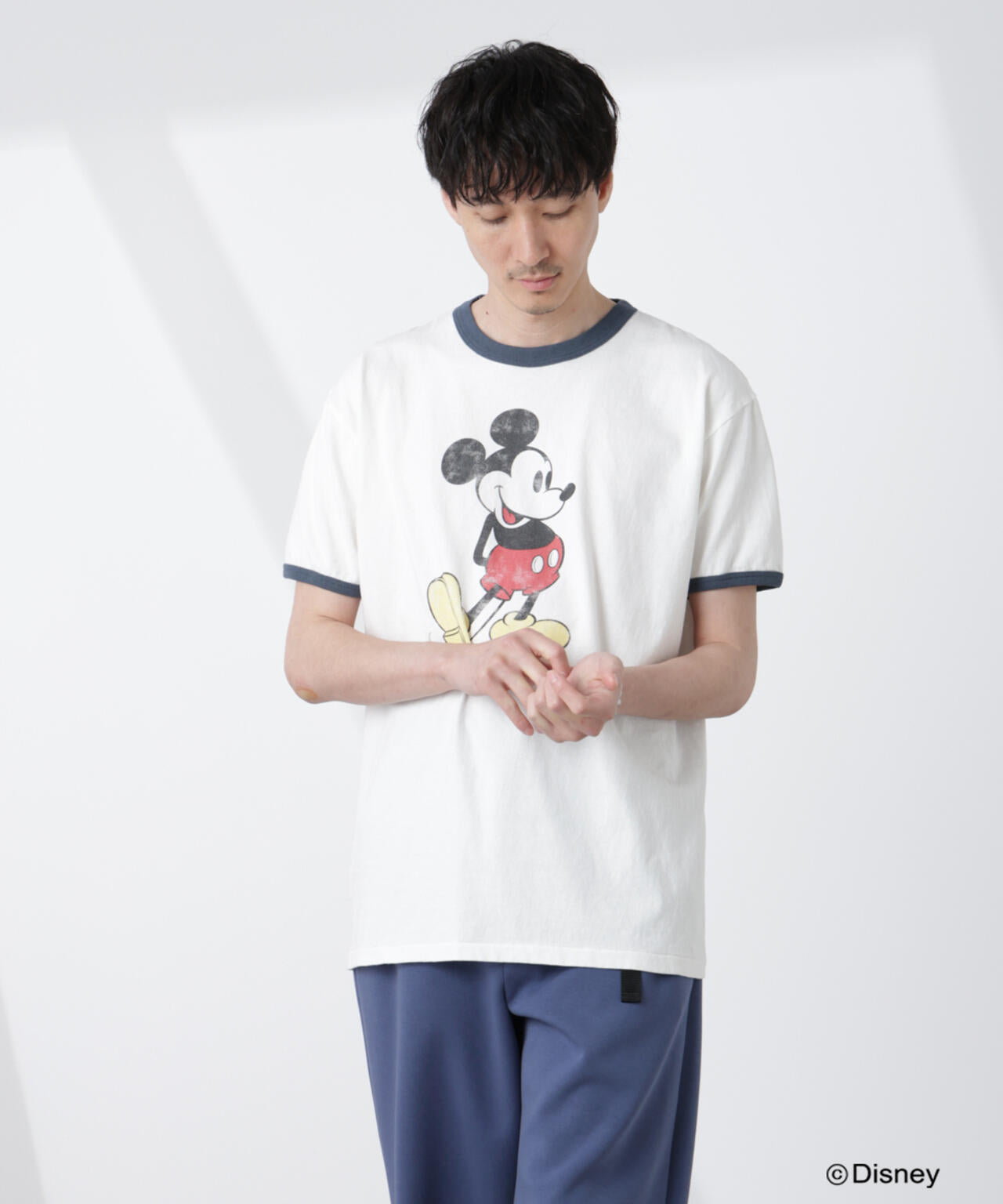 「NJ/CLUB」ミッキーマウス / フェードリンガーTシャツ半袖 6685124249