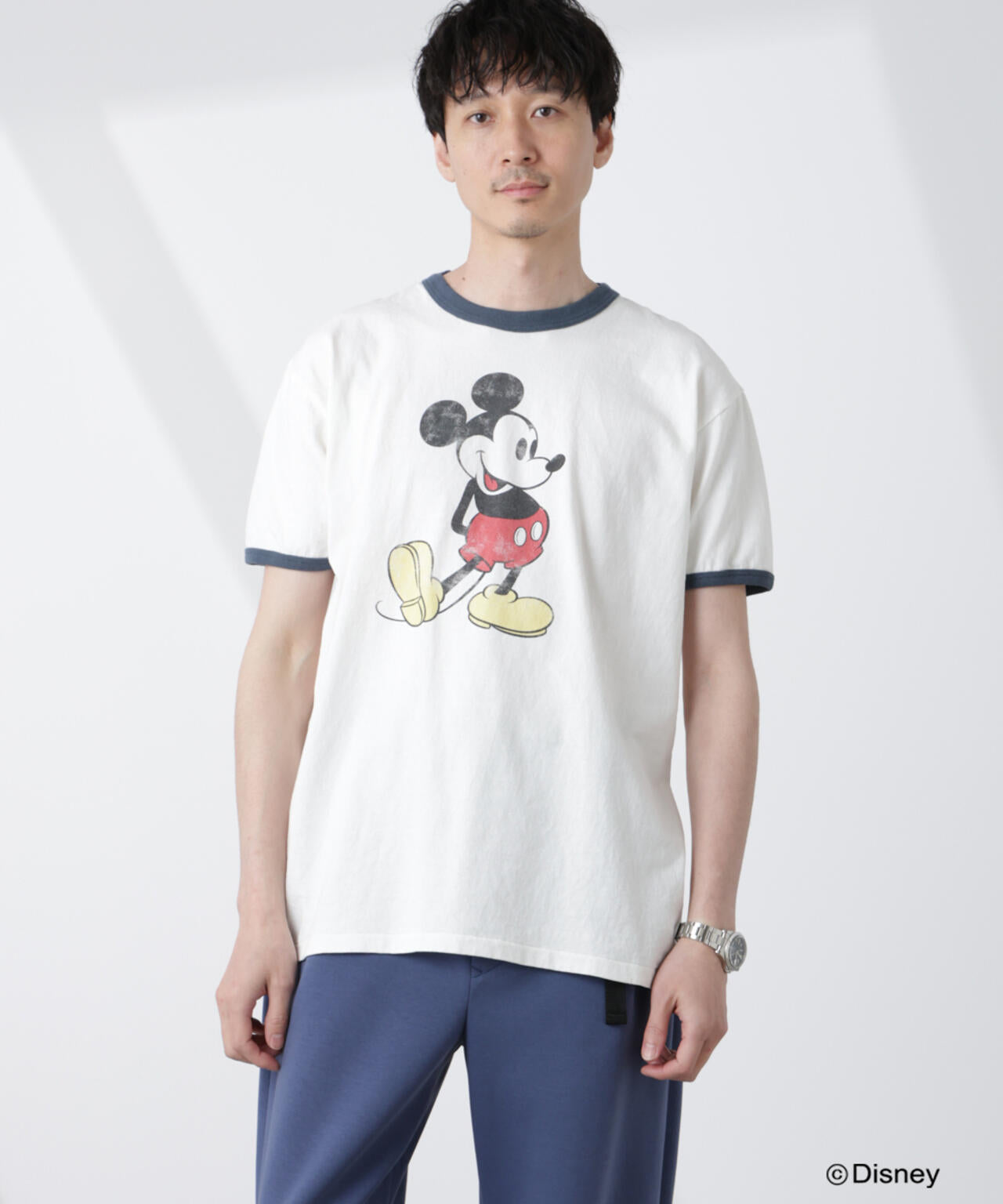 「NJ/CLUB」ミッキーマウス / フェードリンガーTシャツ半袖 6685124249
