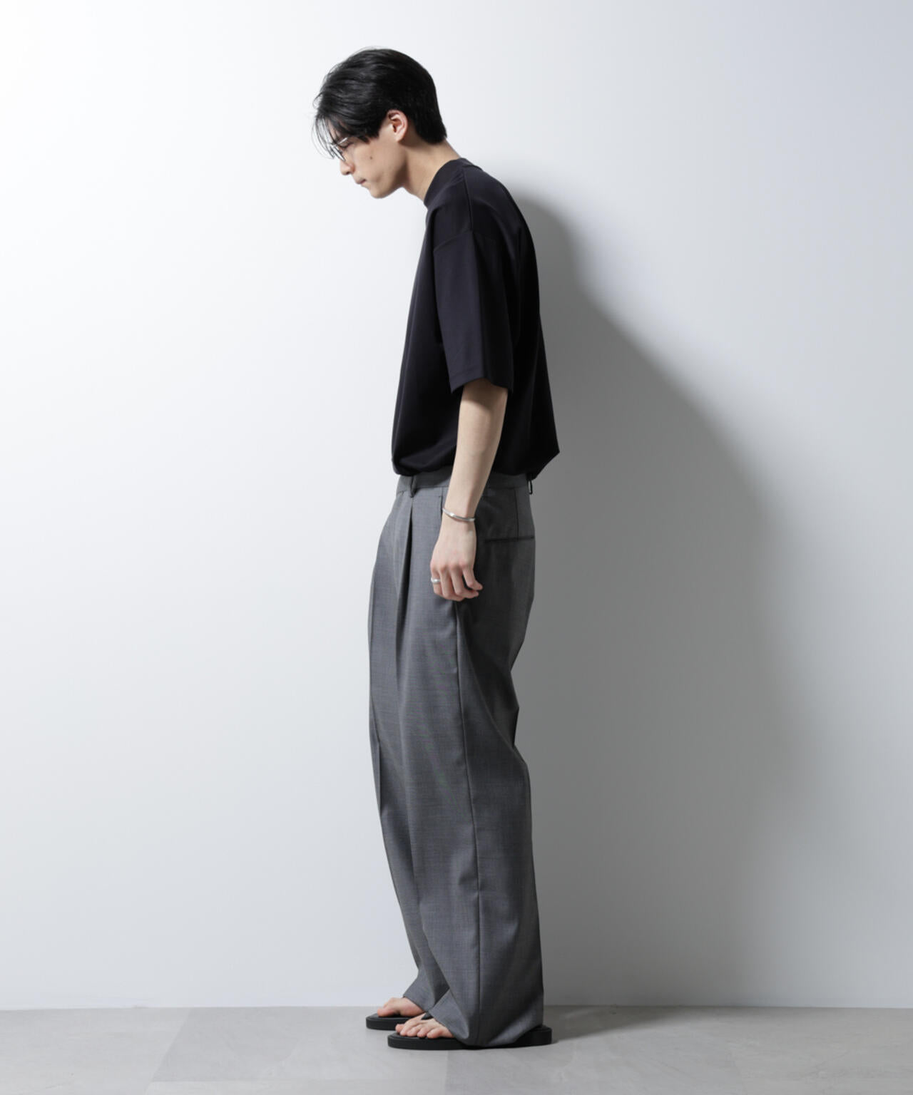 シルケットポンチワイドモックネックTシャツ 6685124254