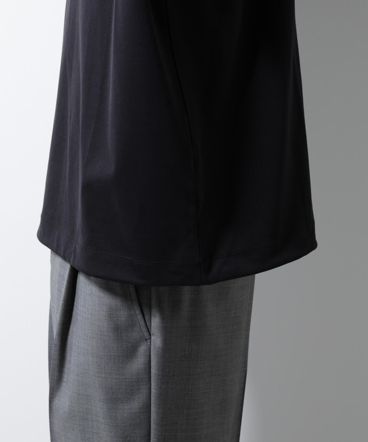 シルケットポンチワイドモックネックTシャツ 6685124254