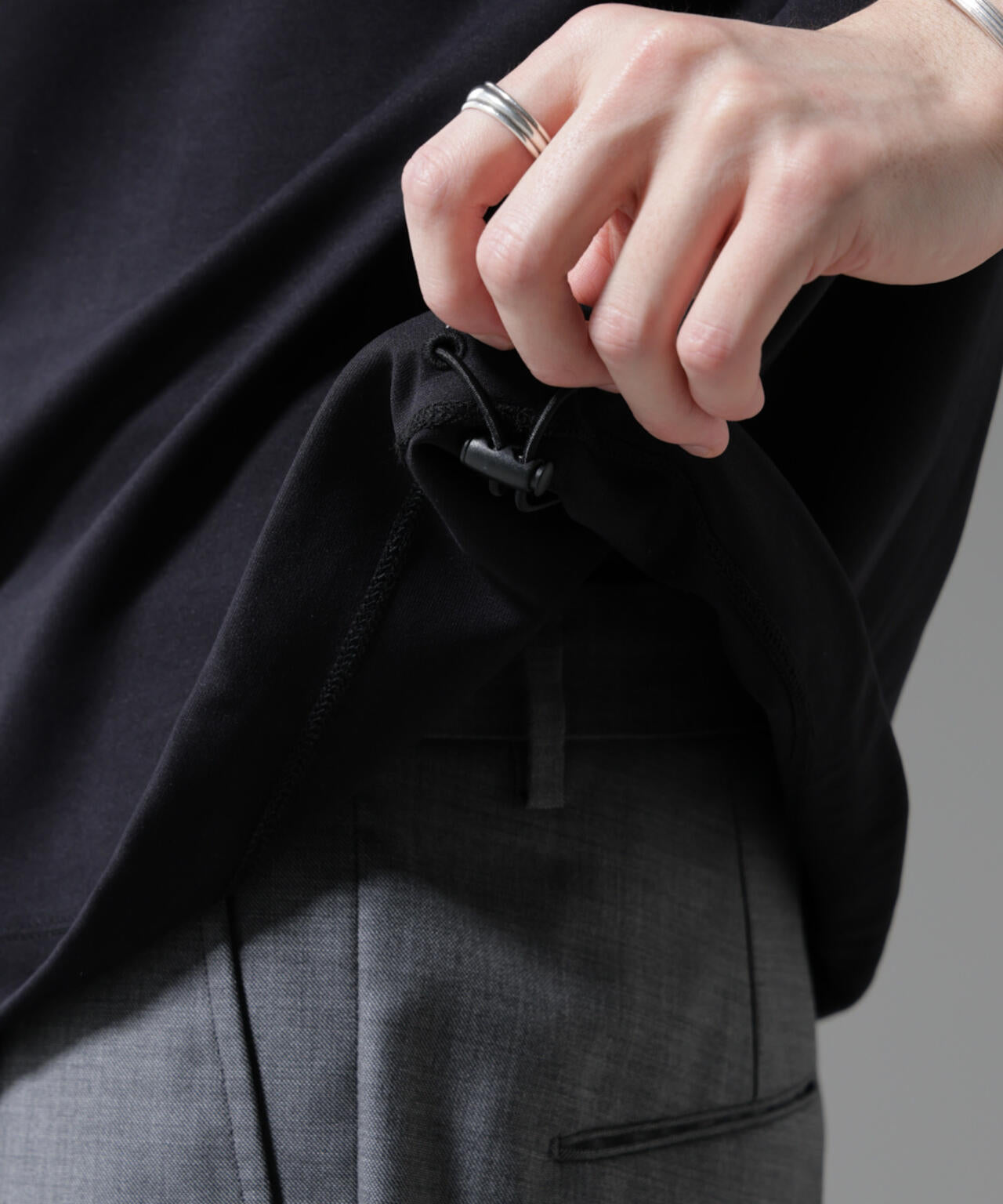 シルケットポンチワイドモックネックTシャツ 6685124254