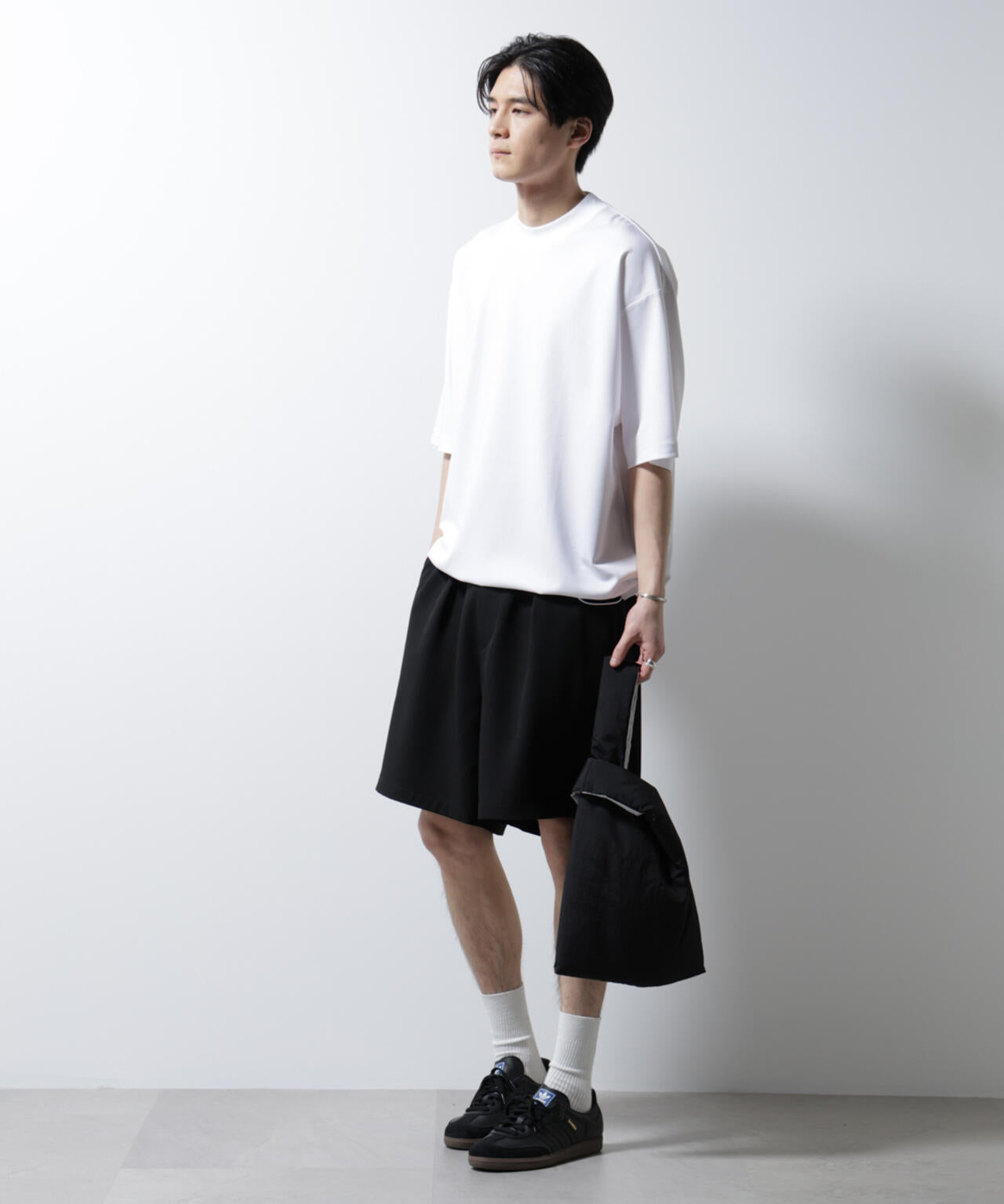 シルケットポンチワイドモックネックTシャツ 6685124254