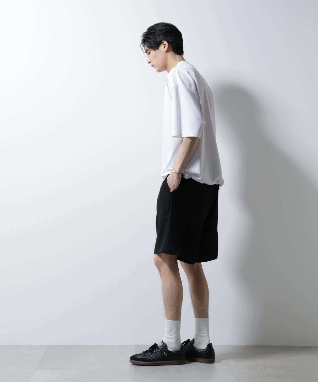 シルケットポンチワイドモックネックTシャツ 6685124254