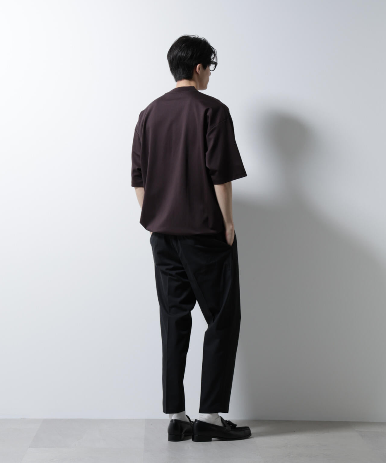 シルケットポンチワイドモックネックTシャツ 6685124254