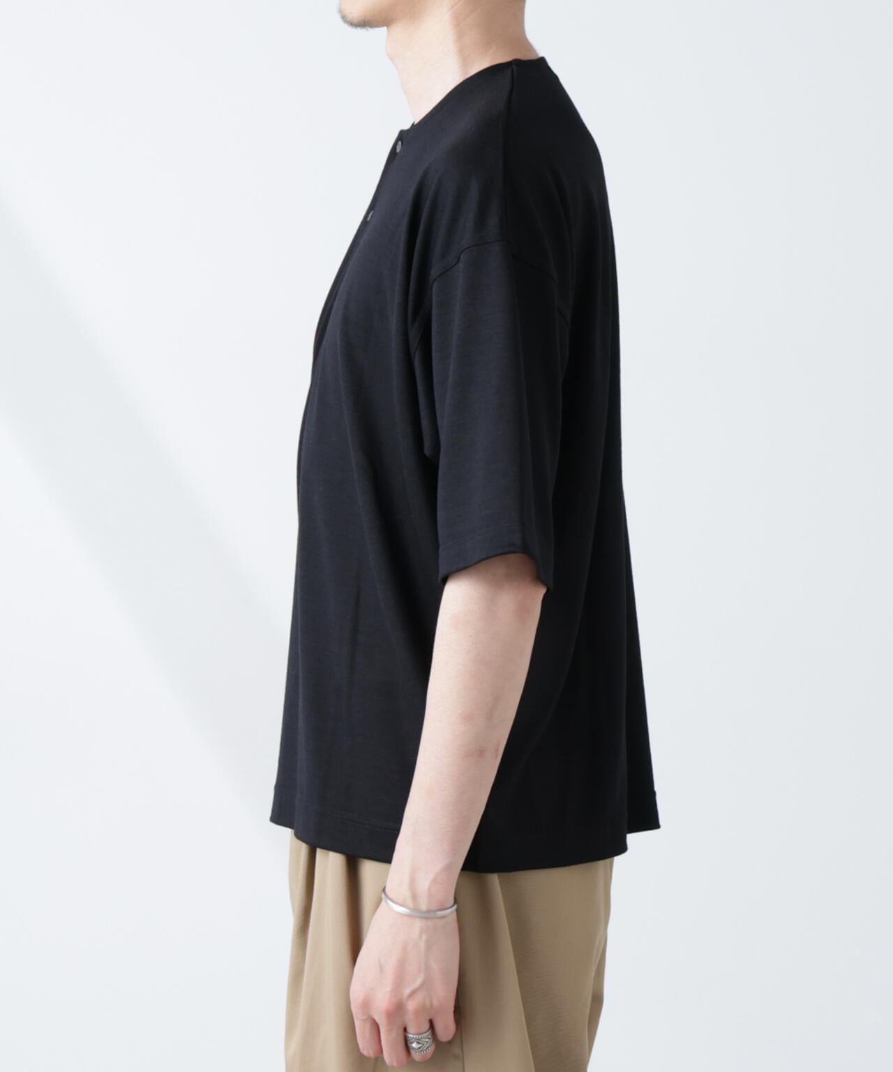 「ALL-DAYS COMFORT 100% WOOL」 ヘンリーネックTEE 6685124257