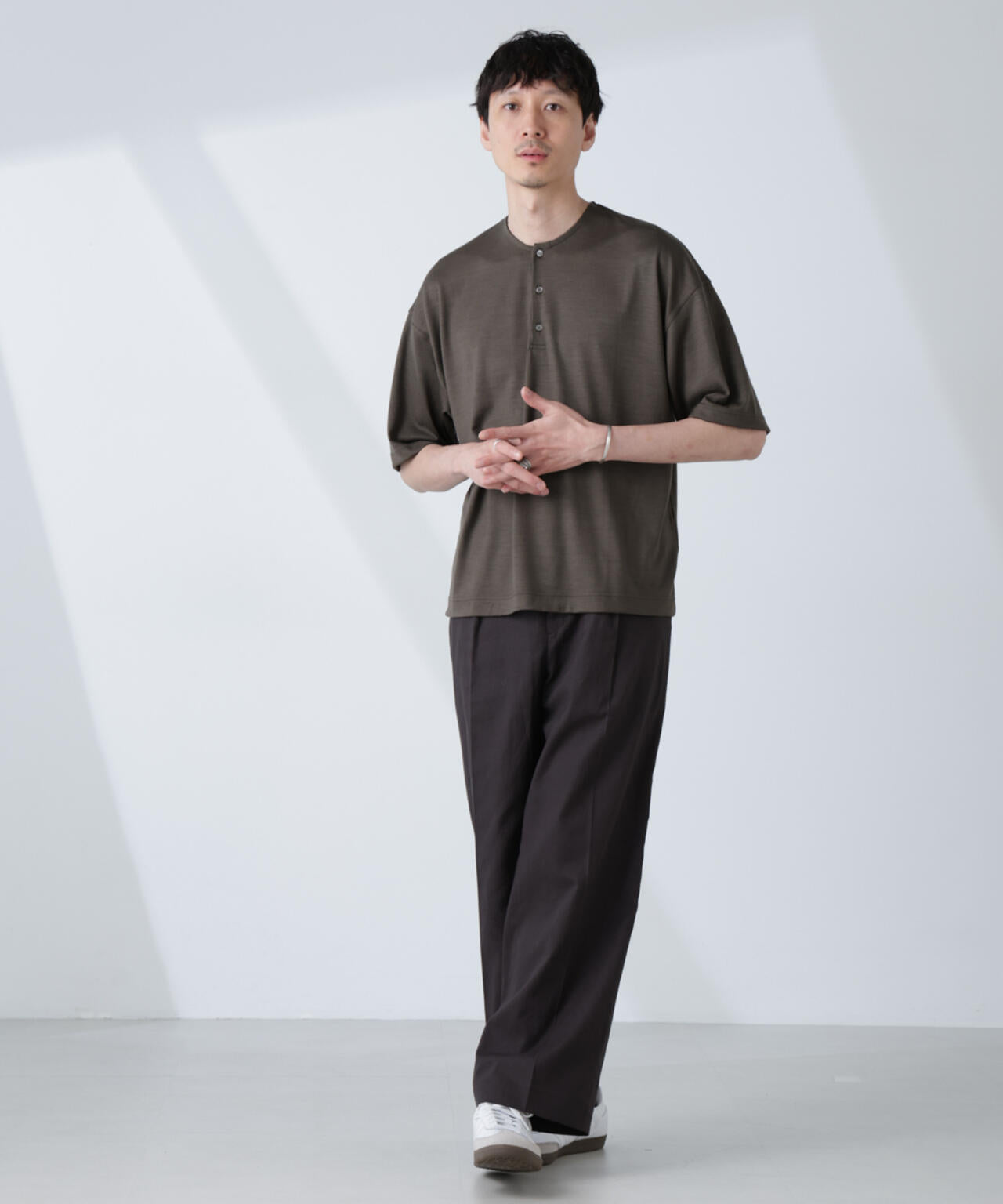 「ALL-DAYS COMFORT 100% WOOL」 ヘンリーネックTEE 6685124257