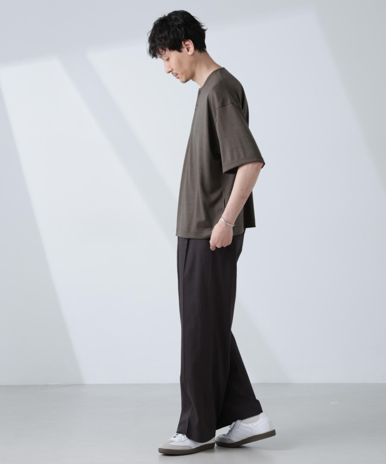 「ALL-DAYS COMFORT 100% WOOL」 ヘンリーネックTEE 6685124257