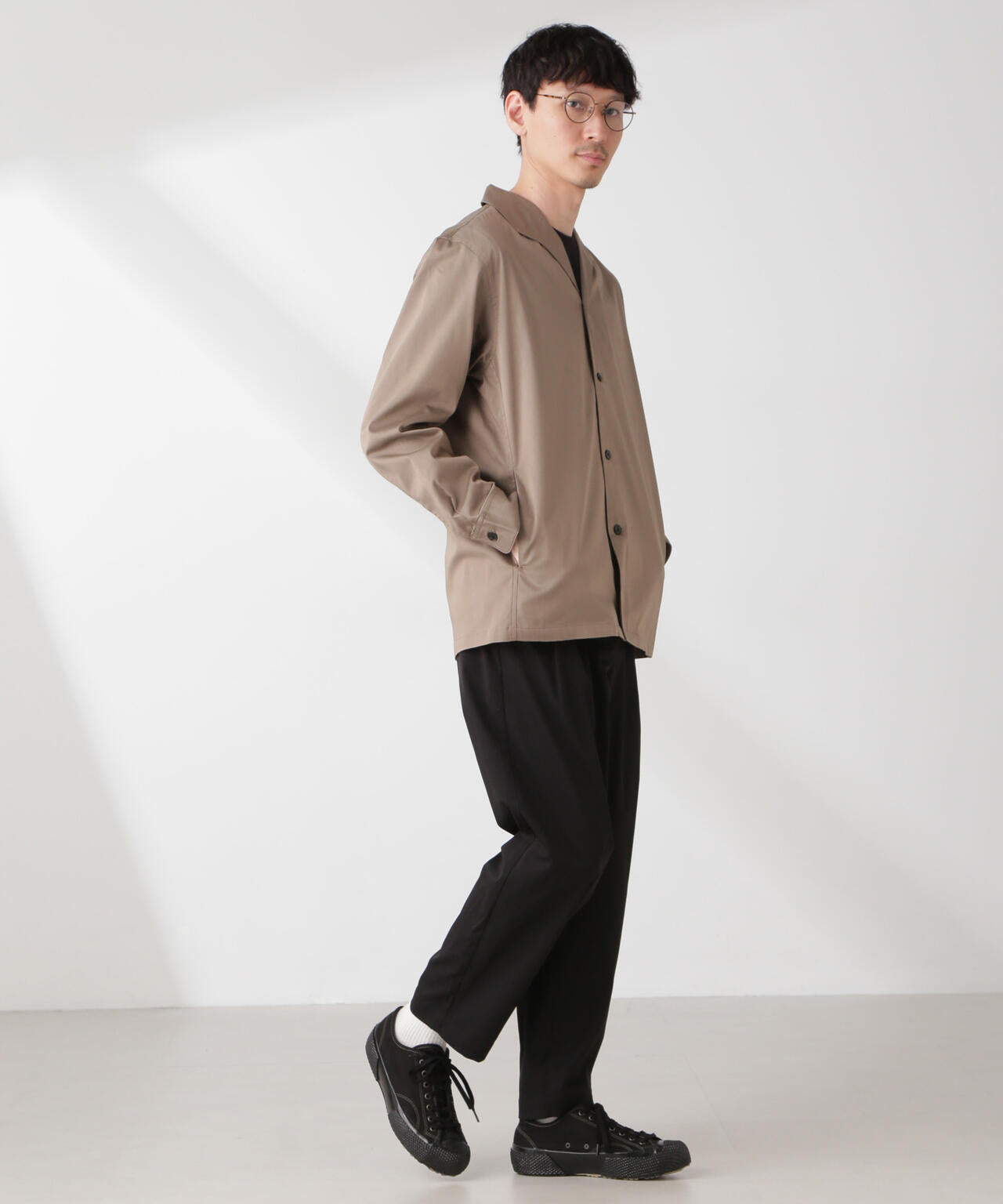 コットンライクツイルツータックテーパードイージーパンツ 6685127203