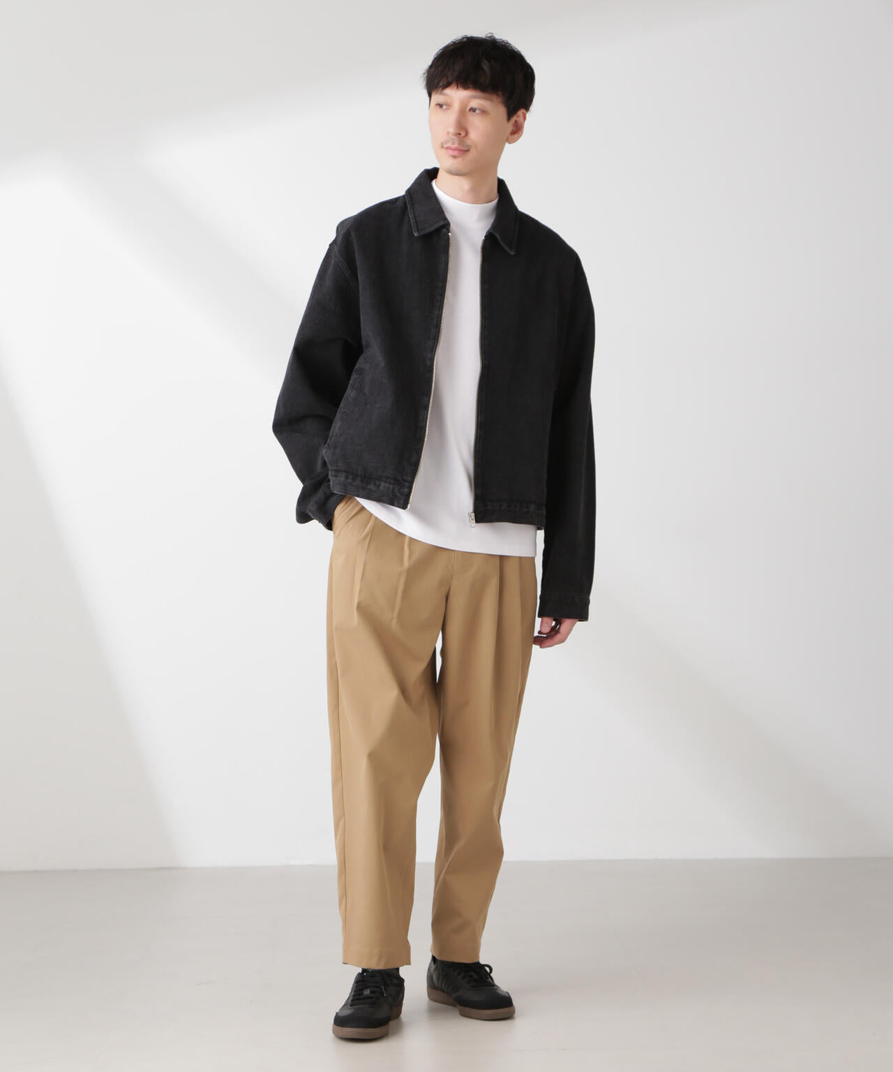 コットンライクツイルツータックテーパードイージーパンツ 6685127203