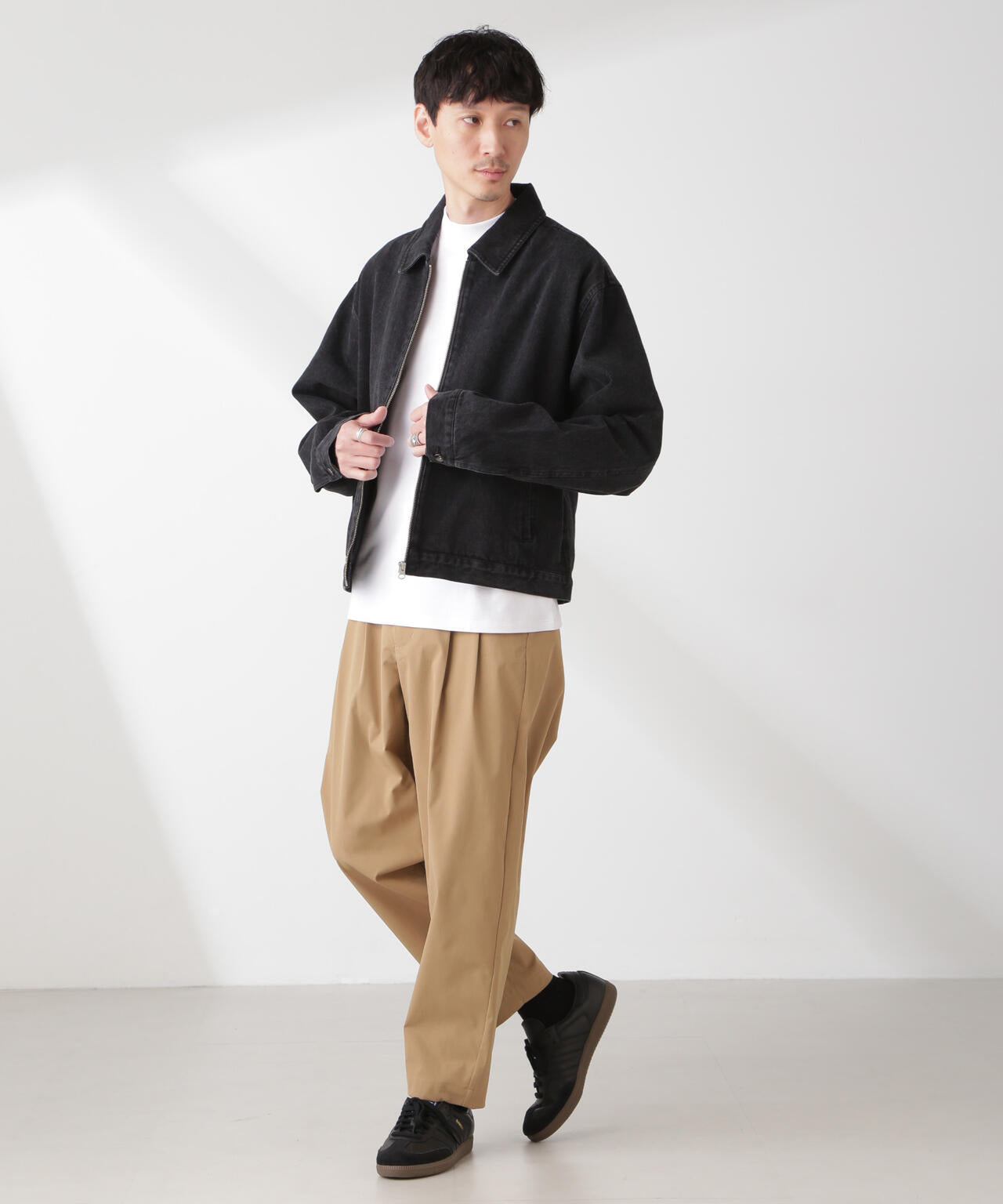 コットンライクツイルツータックテーパードイージーパンツ 6685127203