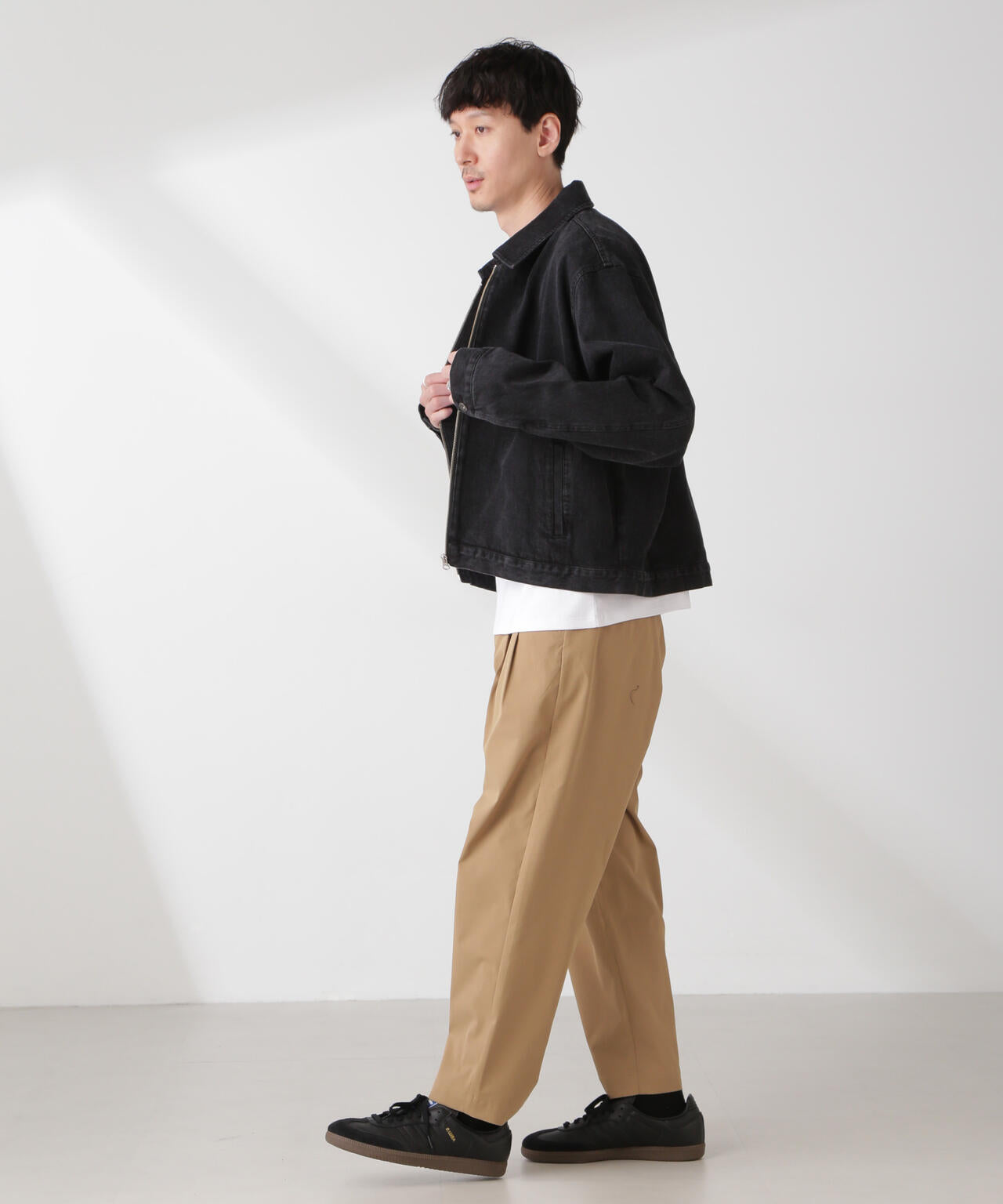 コットンライクツイルツータックテーパードイージーパンツ 6685127203