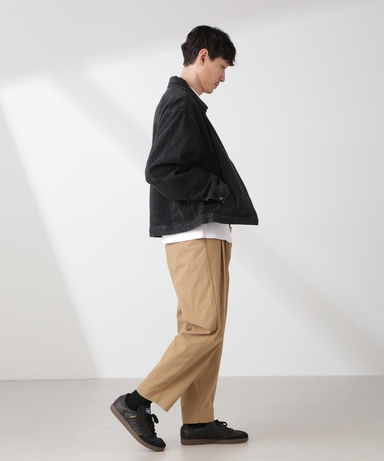 コットンライクツイルツータックテーパードイージーパンツ 6685127203