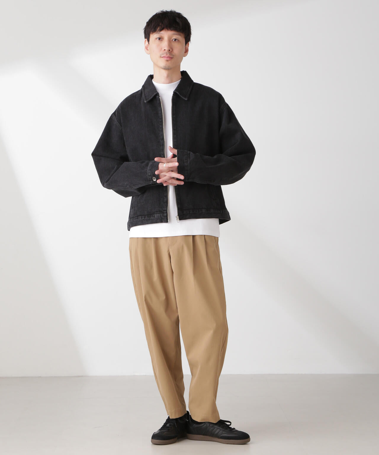 コットンライクツイルツータックテーパードイージーパンツ 6685127203