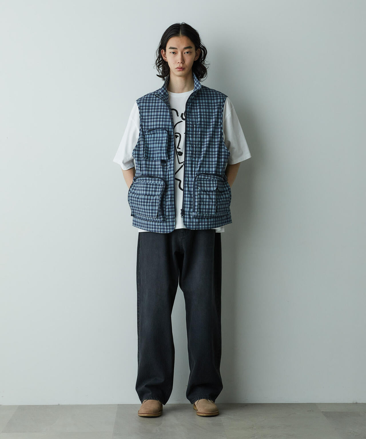 「HOTEL PALACE」オテルパラス 13ozバイオブリーチルーズシルエットデニムパンツ 6685127205