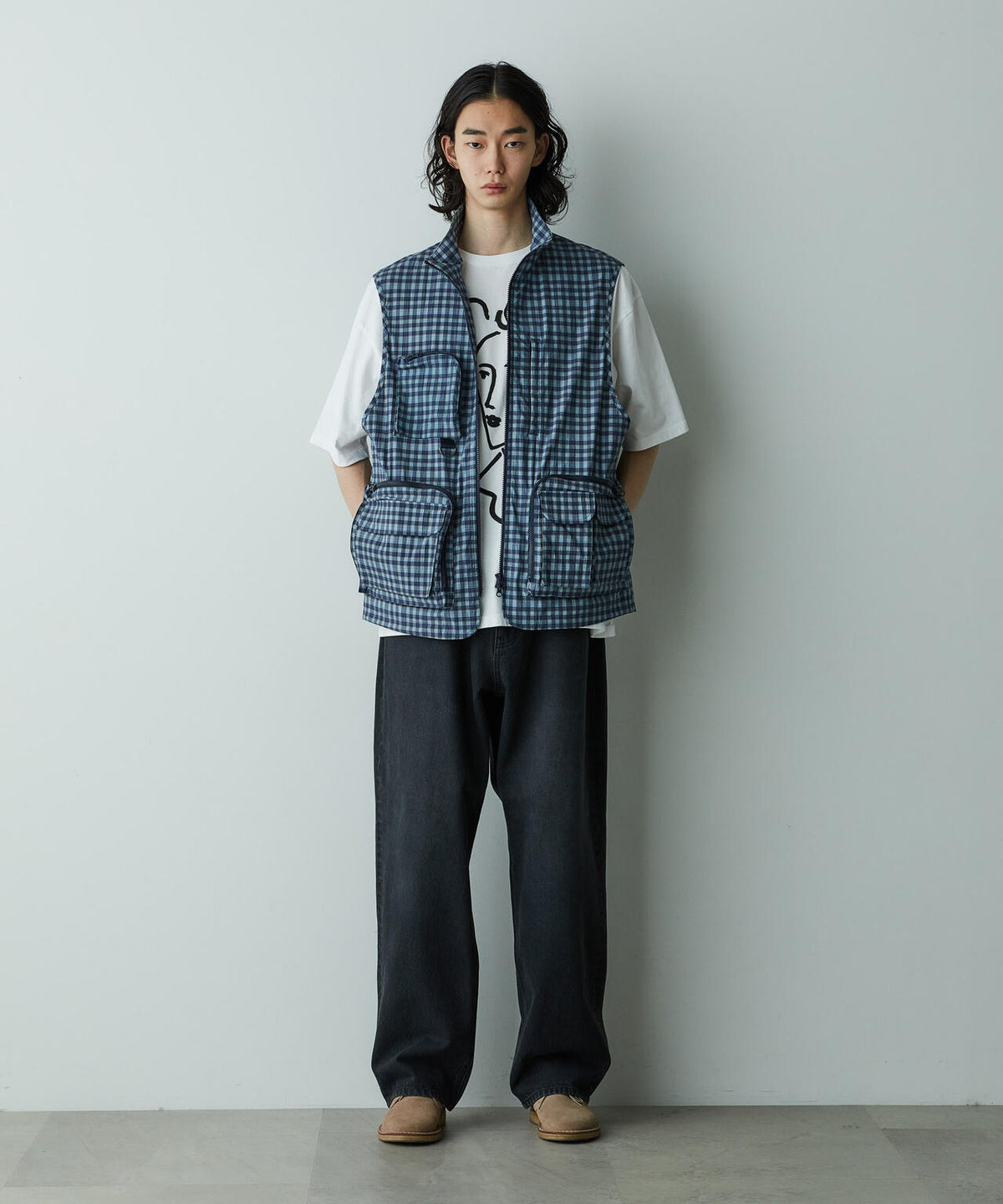 「HOTEL PALACE」オテルパラス 13ozバイオブリーチルーズシルエットデニムパンツ 6685127205