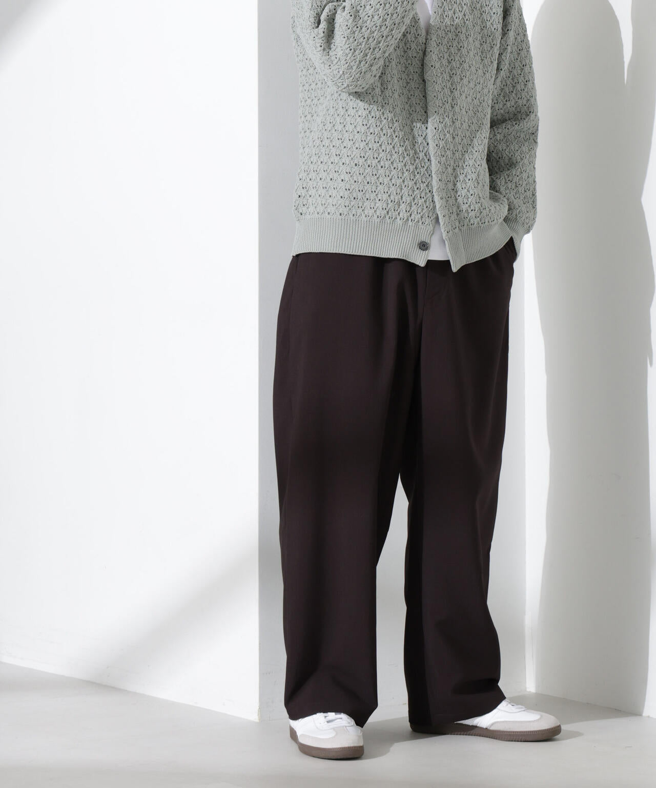 「大人のワイドパンツ」ハイツイストワイドスラックス 6685127209