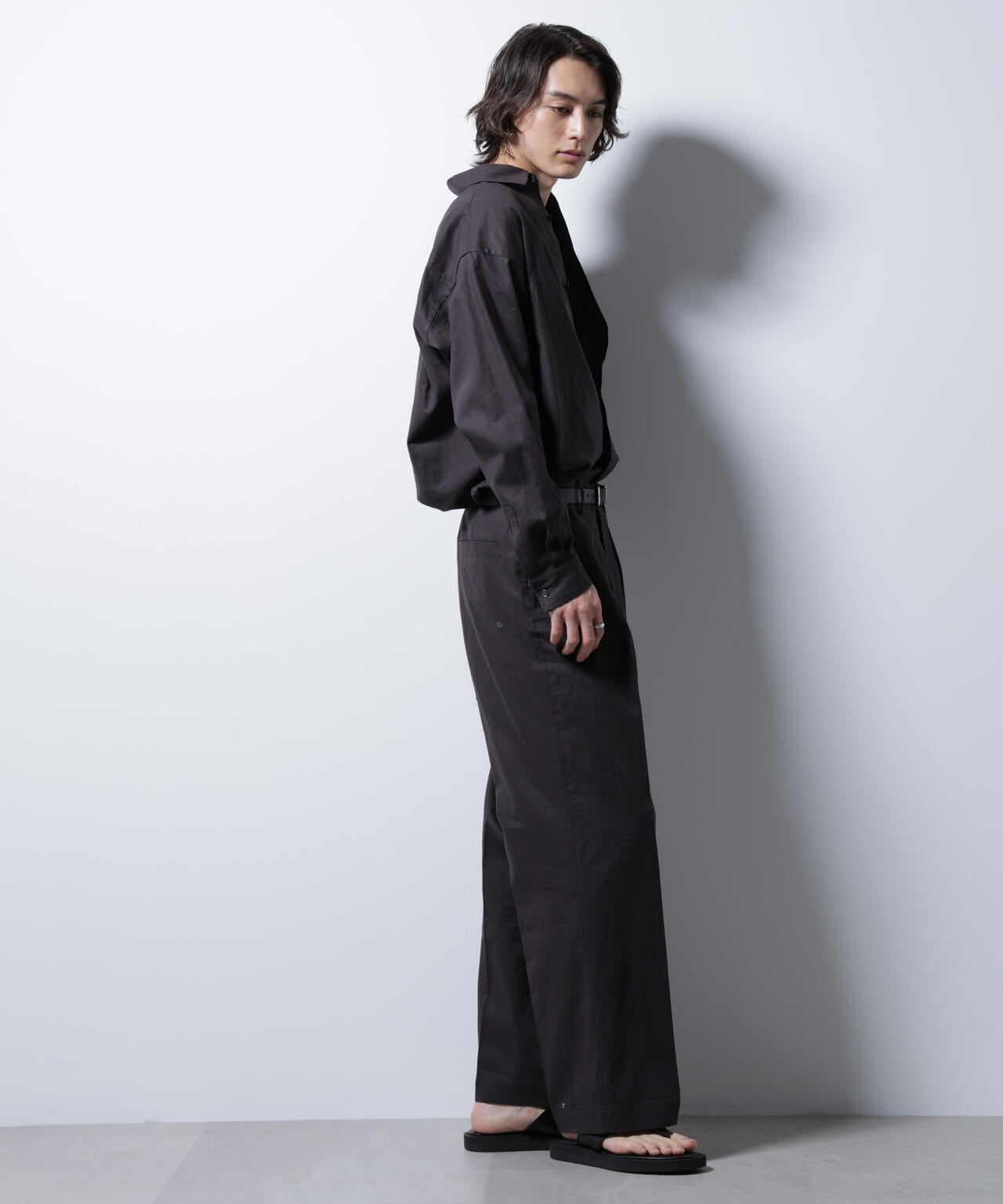 「BELGIUM LINEN FABRICS」リネンコットンストレートパンツ(セットアップ可) 6685127221