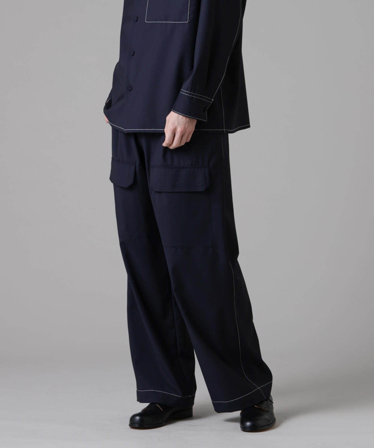 「ASSEMBLANC」イタリアミルズファブリックイージーパンツ(セットアップ可) 6685127224