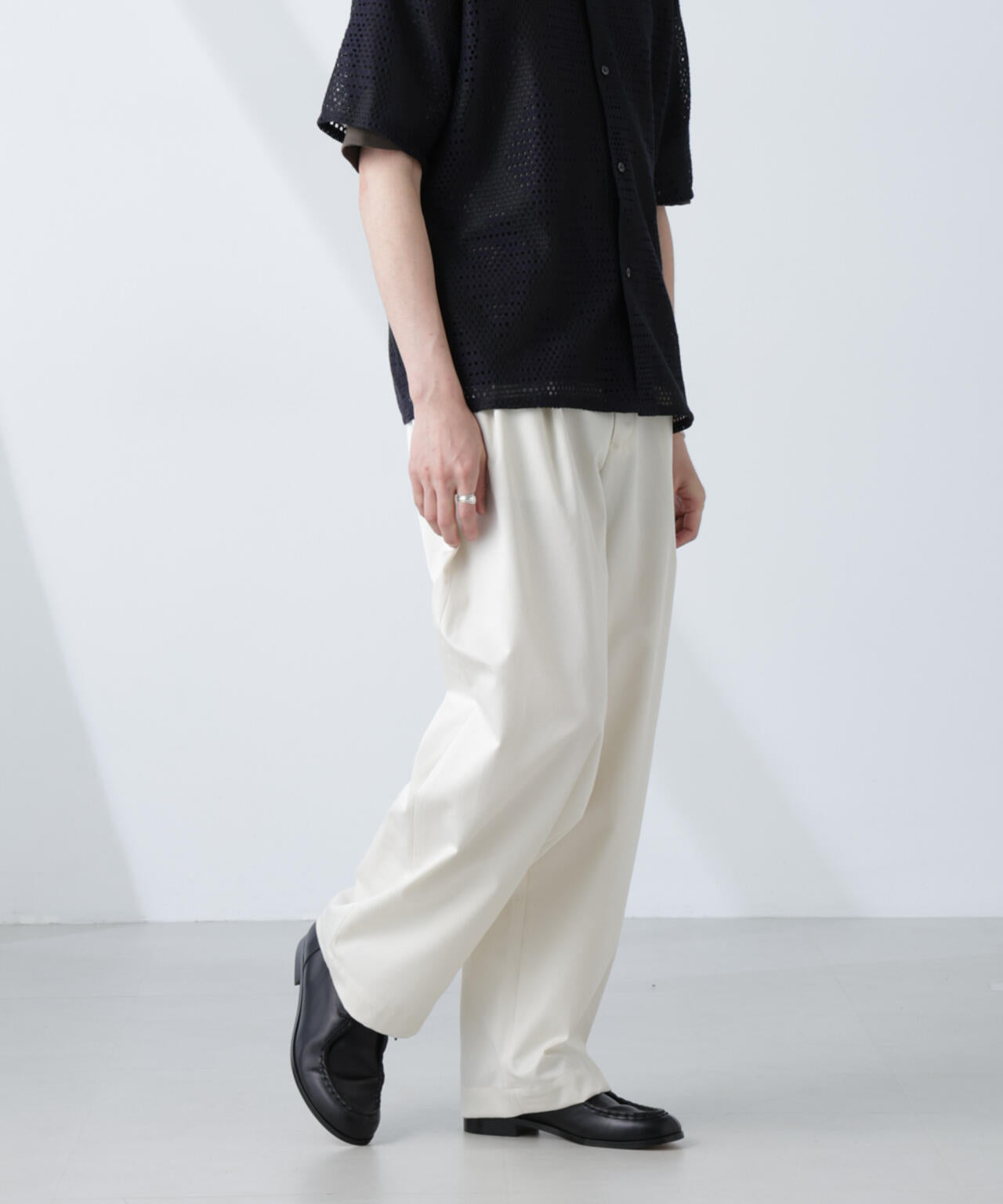 「大人のワイドパンツ」2タックワイドトラウザーズ 6685127232