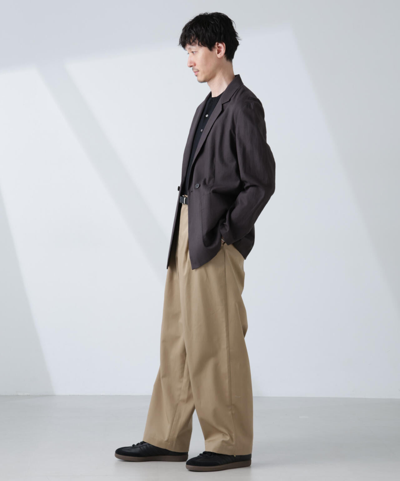 「大人のワイドパンツ」2タックワイドトラウザーズ 6685127232