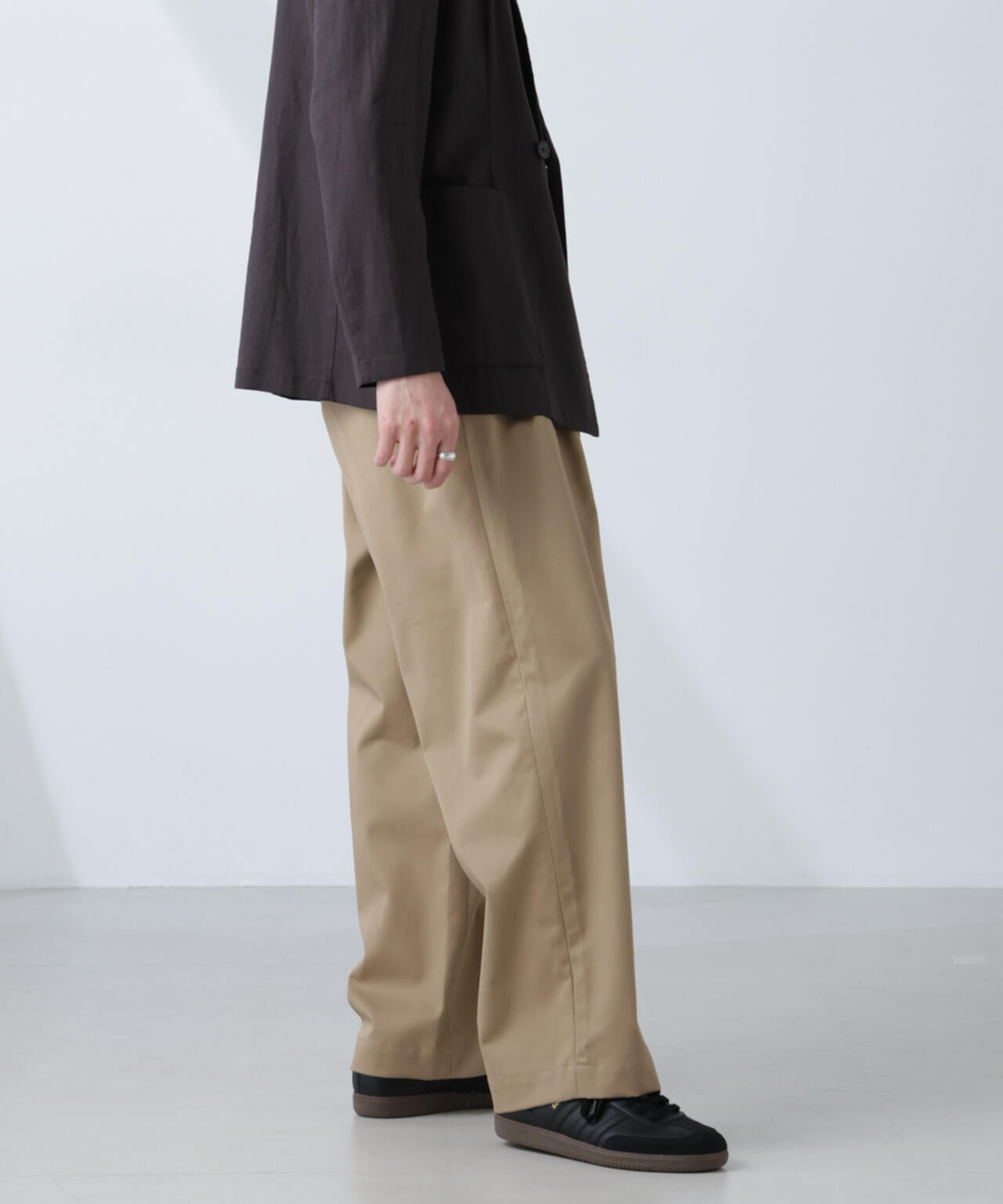 「大人のワイドパンツ」2タックワイドトラウザーズ 6685127232