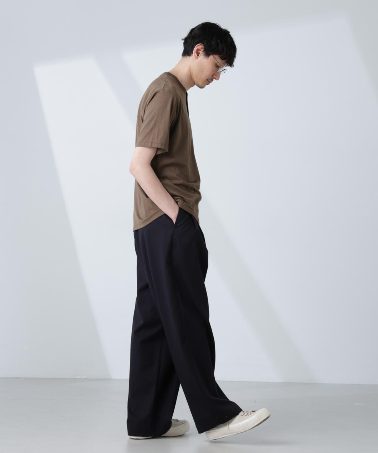 「大人のワイドパンツ」2タックワイドトラウザーズ 6685127232