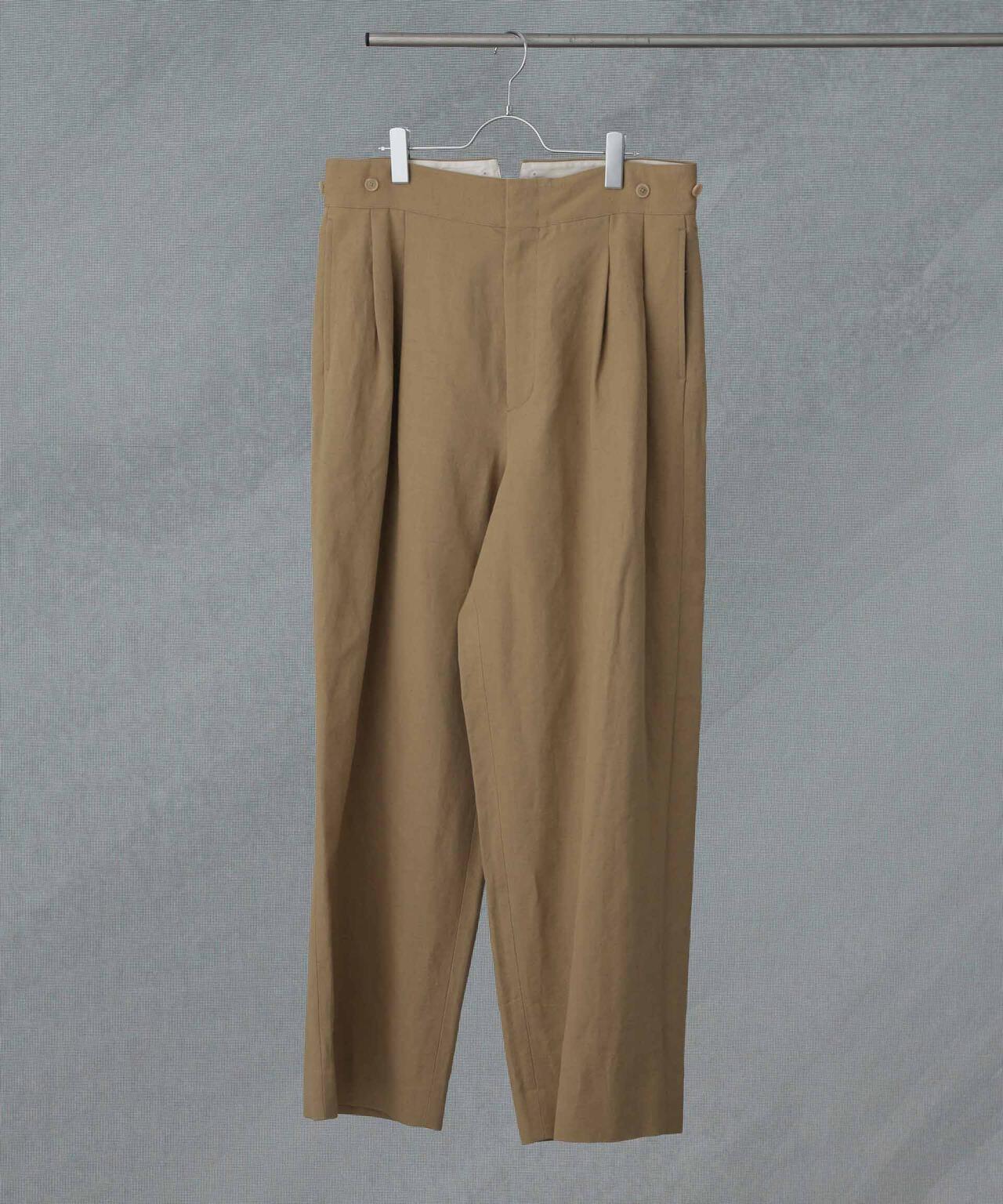 「ASSEMBLANC」コットンヘンプ2タックバギーパンツ 6685127235