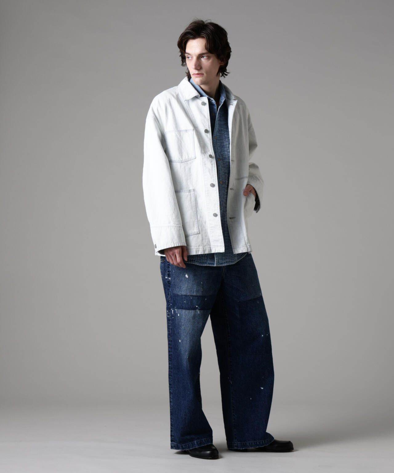 「ASSEMBLANC」リメイクワイドデニムパンツ(セットアップ可) 6685127237