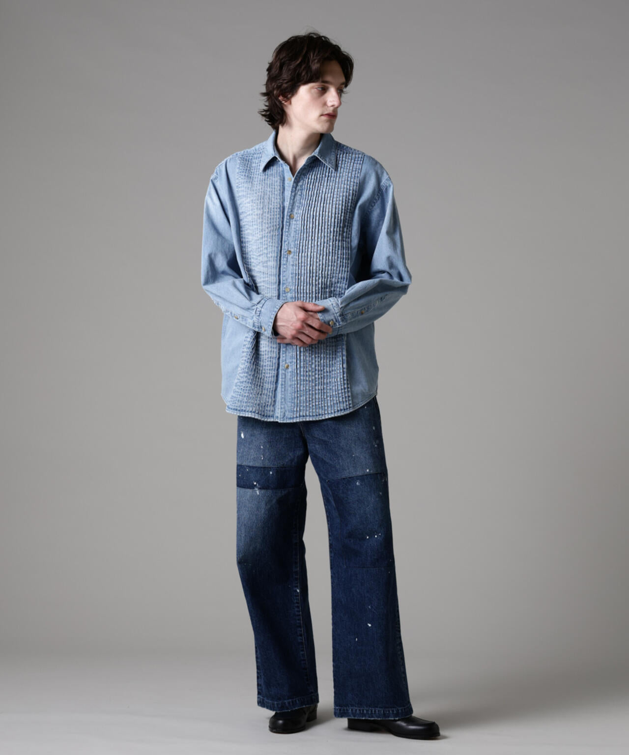 「ASSEMBLANC」リメイクワイドデニムパンツ(セットアップ可) 6685127237