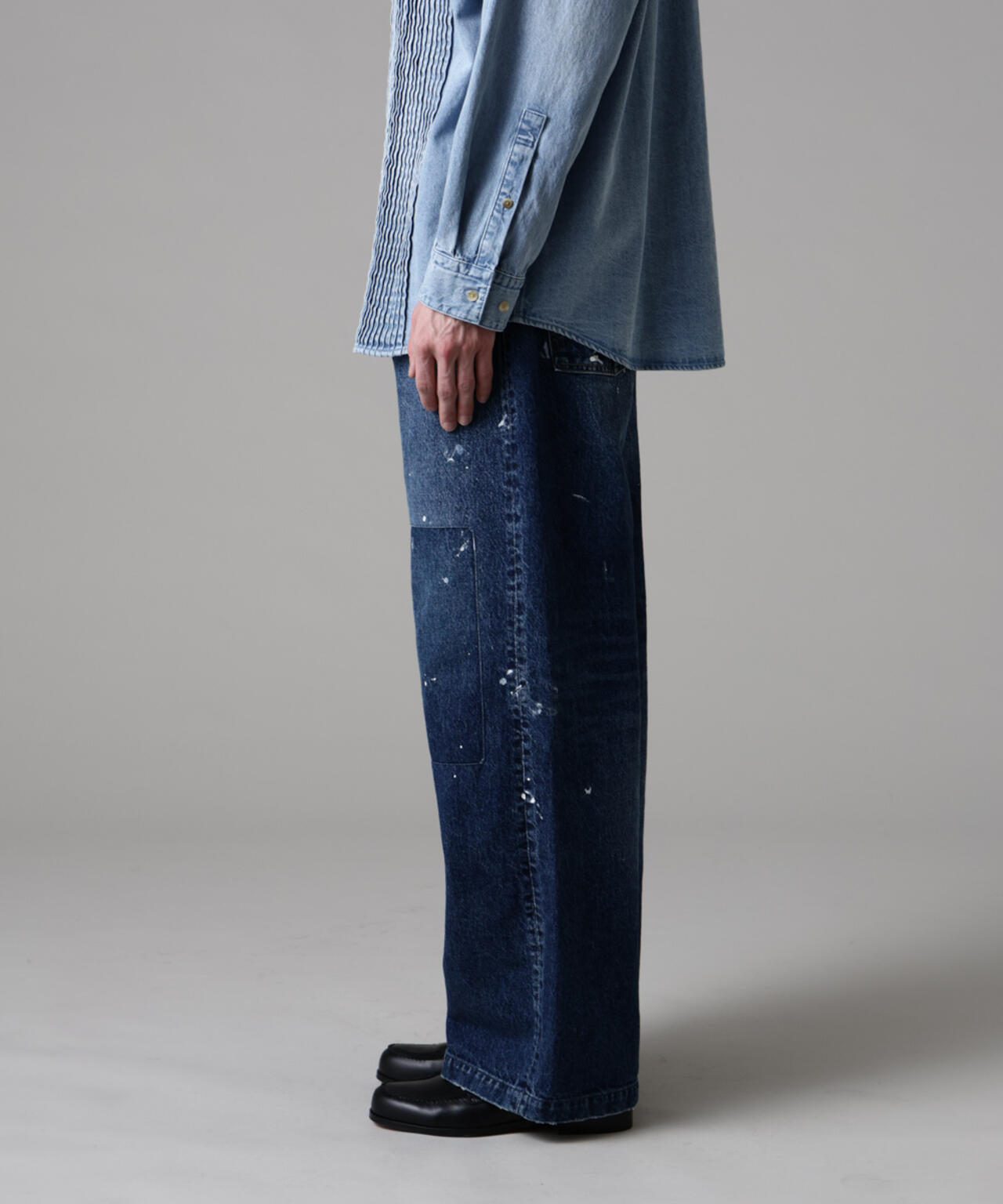 「ASSEMBLANC」リメイクワイドデニムパンツ(セットアップ可) 6685127237