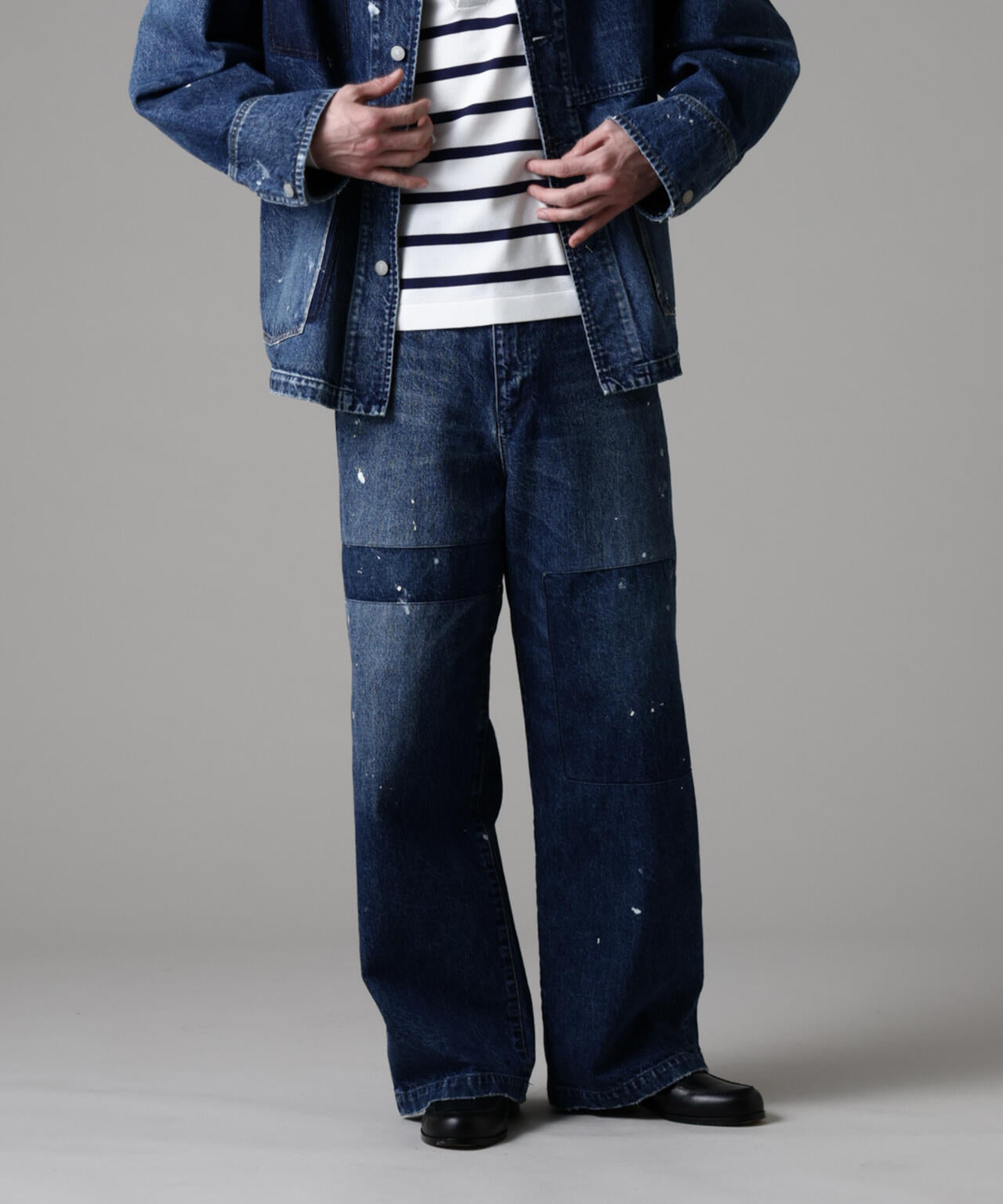 「ASSEMBLANC」リメイクワイドデニムパンツ(セットアップ可) 6685127237