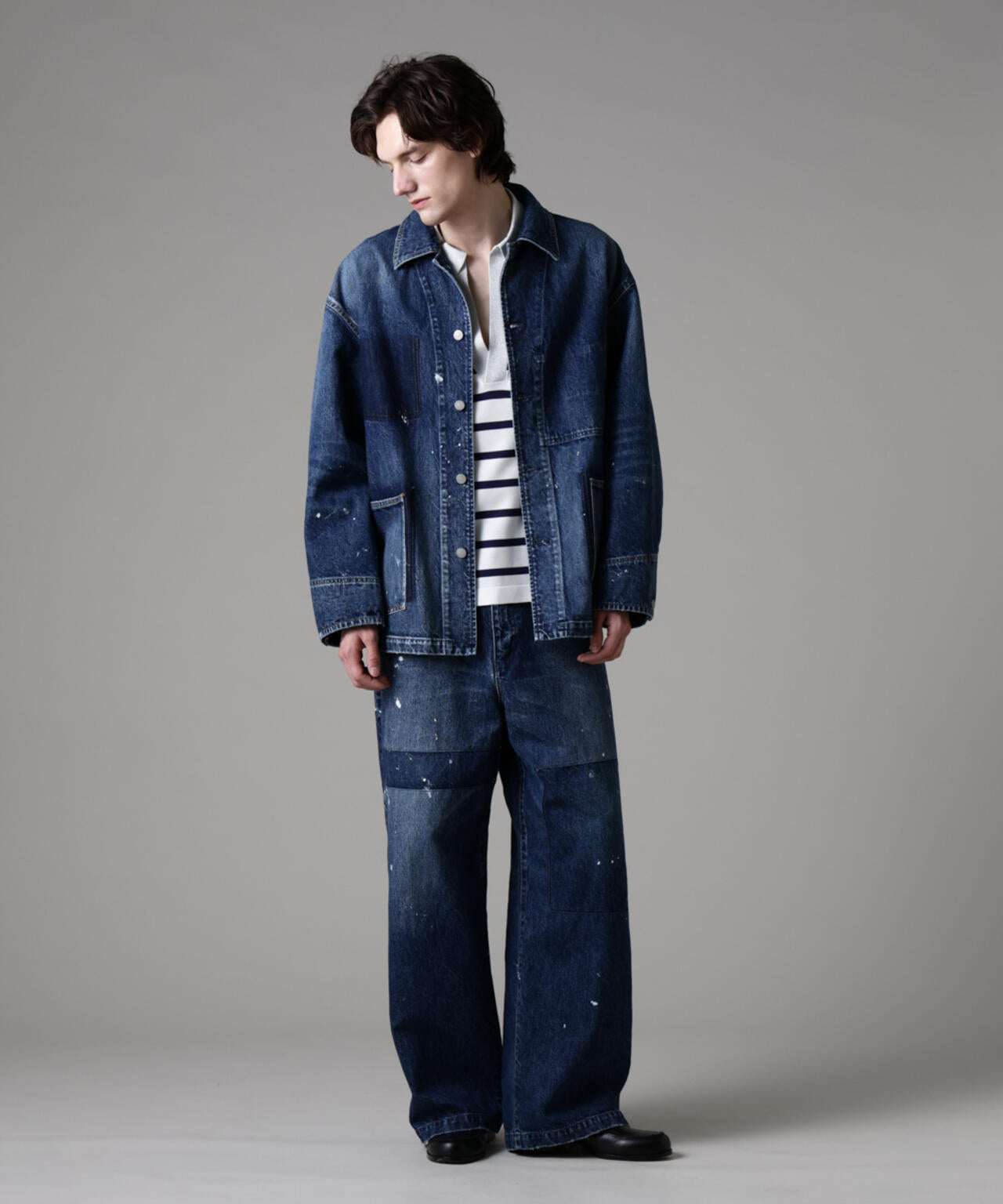 「ASSEMBLANC」リメイクワイドデニムパンツ(セットアップ可) 6685127237