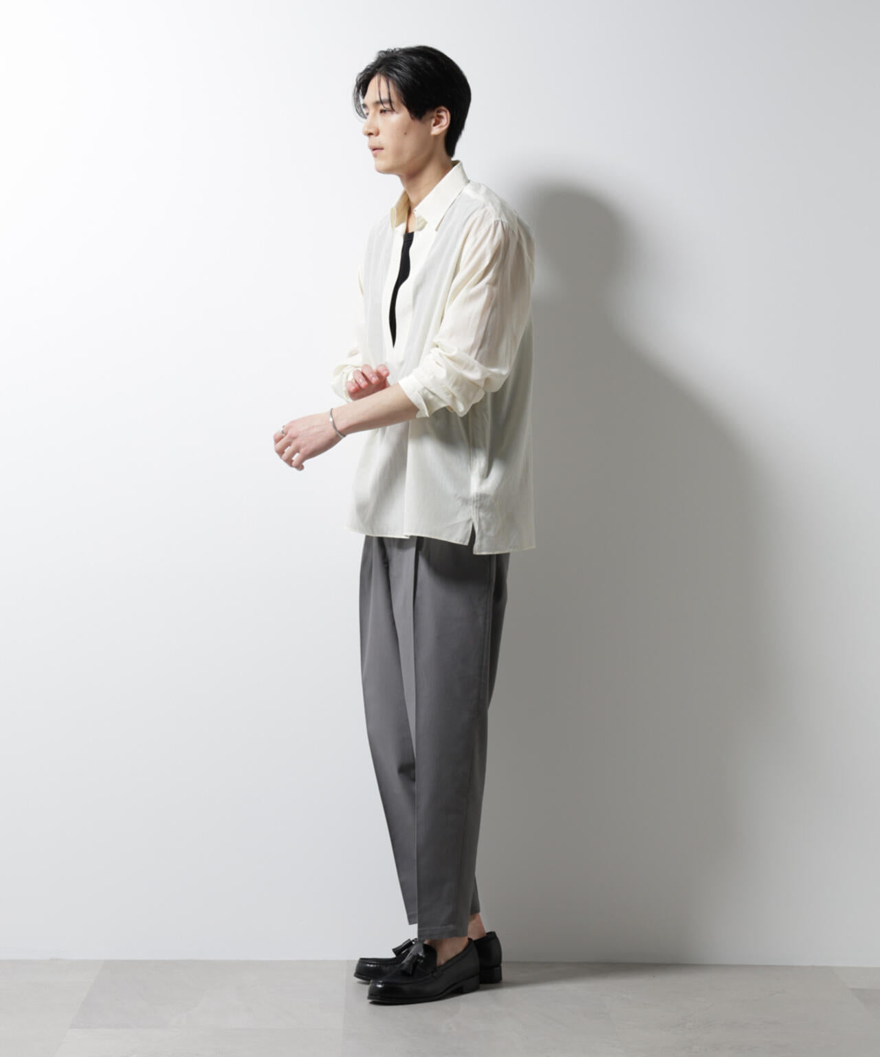 サイドシャーリング リネンパンツ 6685127240