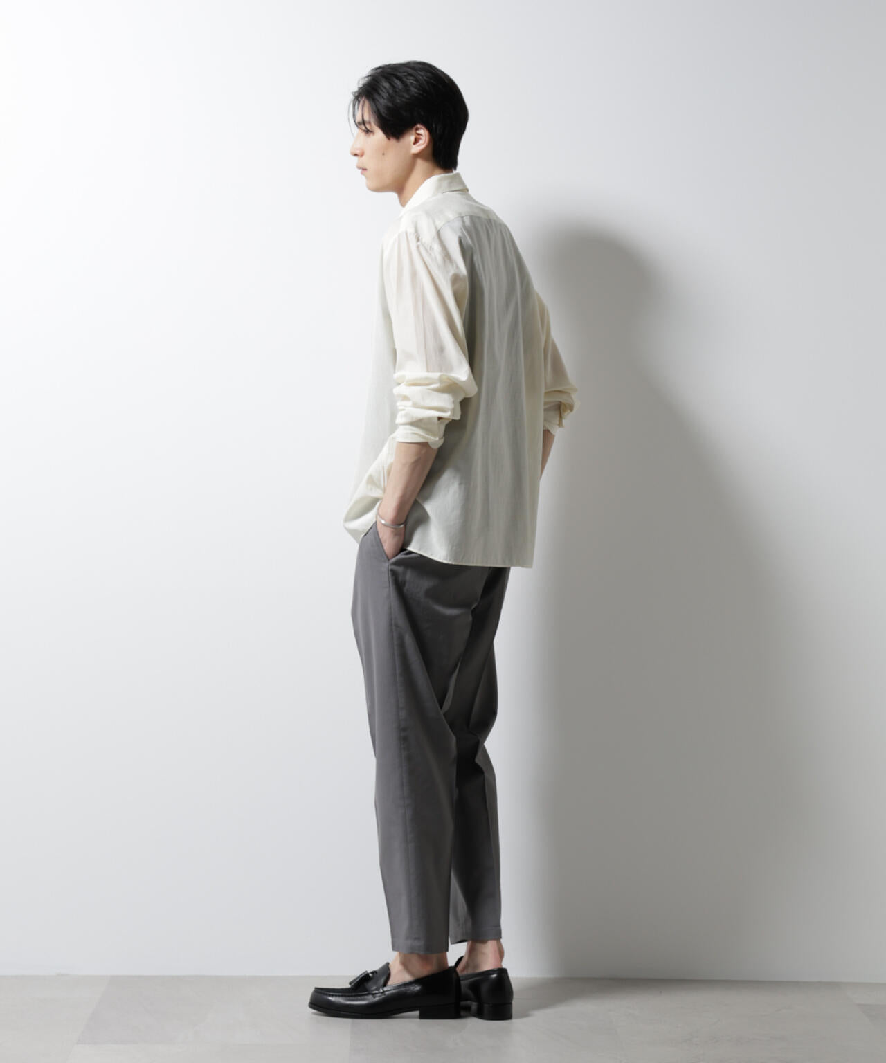 サイドシャーリング リネンパンツ 6685127240