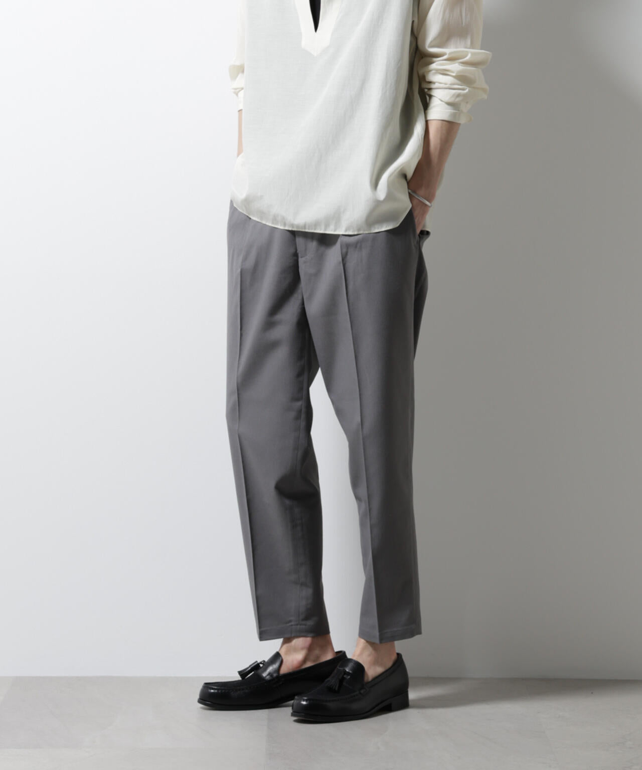 サイドシャーリング リネンパンツ 6685127240