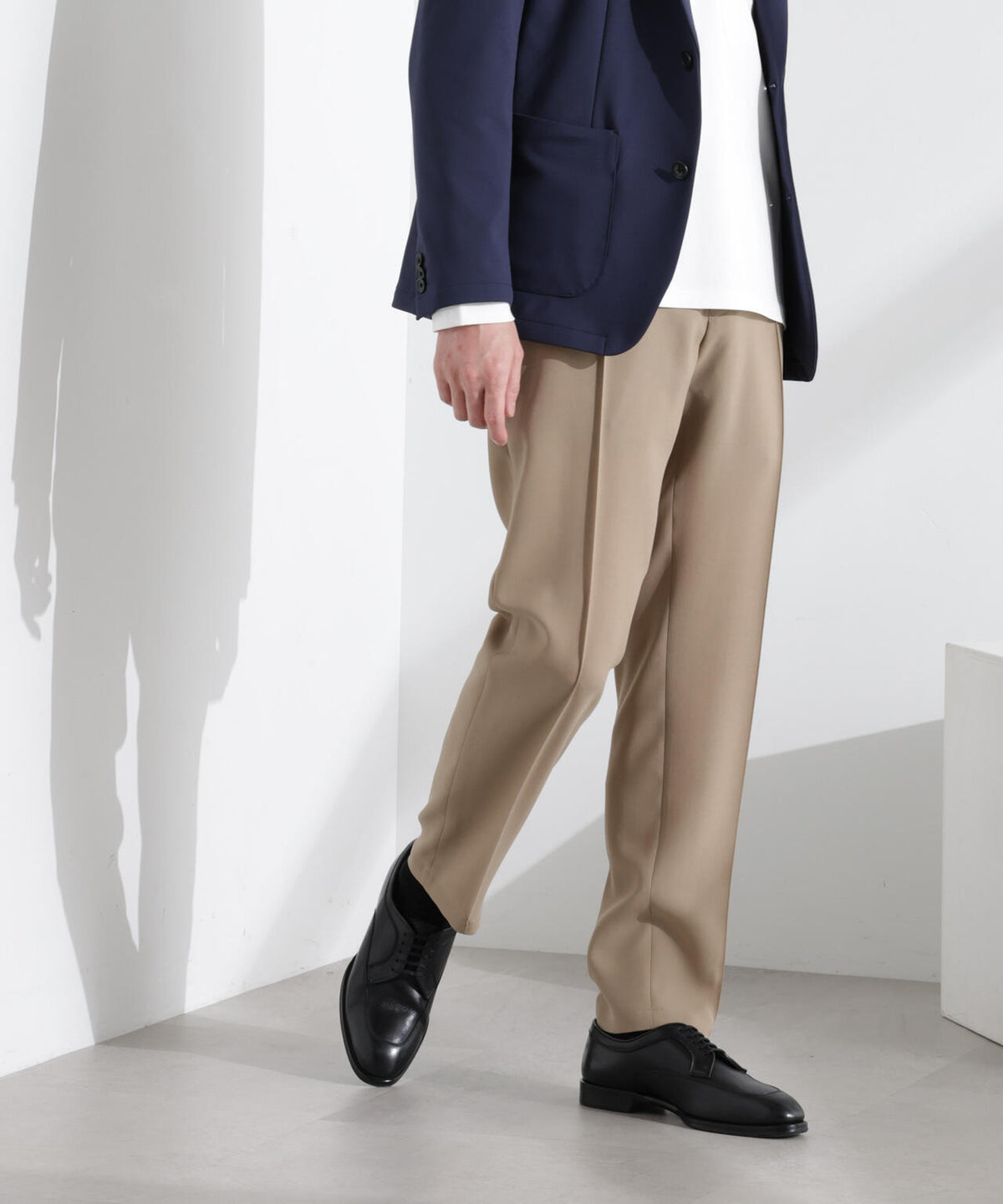 「N TROUSERS PREMIUM」強撚ピケストレッチパンツ(セットアップ可) 6685129201
