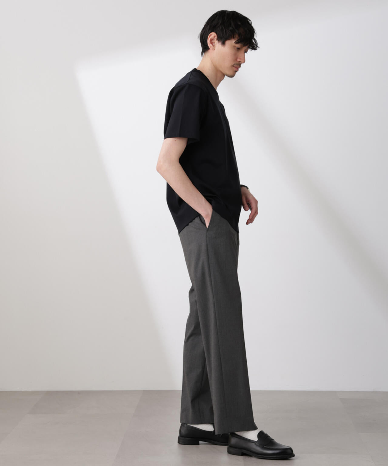「N TROUSERS BASIC」トロピカルストレッチストレートパンツ(セットアップ可) 6685129203