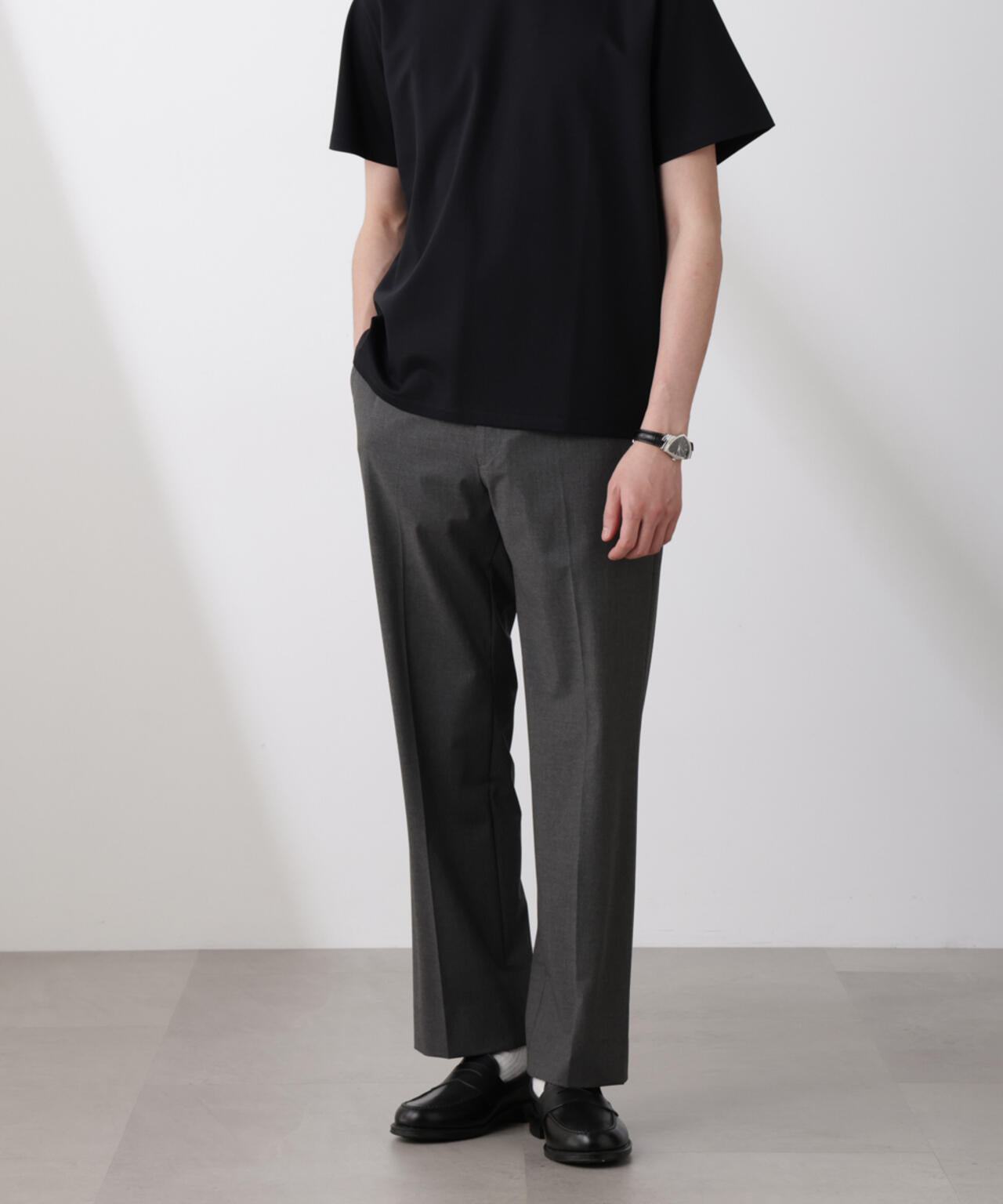 「N TROUSERS BASIC」トロピカルストレッチストレートパンツ(セットアップ可) 6685129203