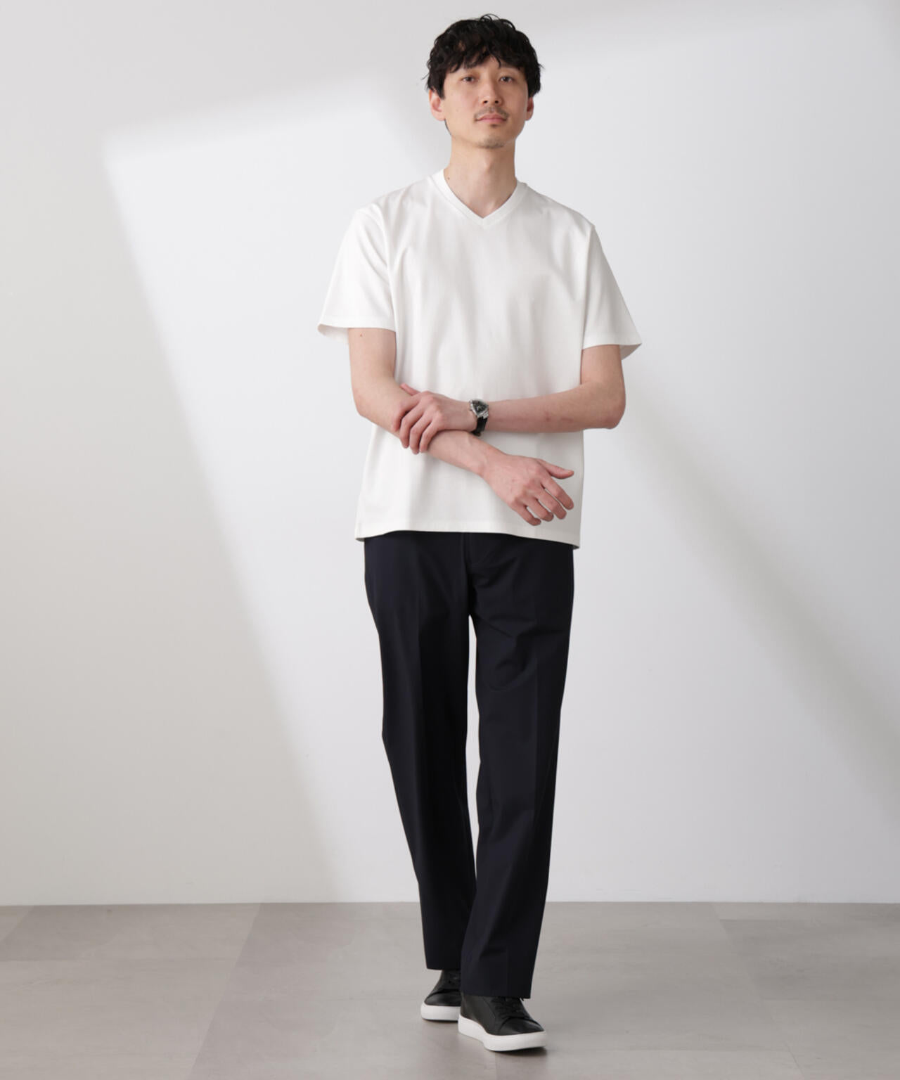 「N TROUSERS BASIC」トロピカルストレッチストレートパンツ(セットアップ可) 6685129203
