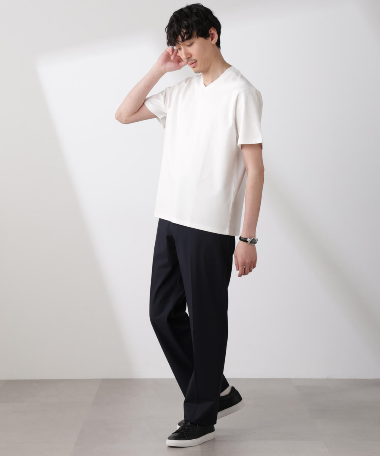 「N TROUSERS BASIC」トロピカルストレッチストレートパンツ(セットアップ可) 6685129203