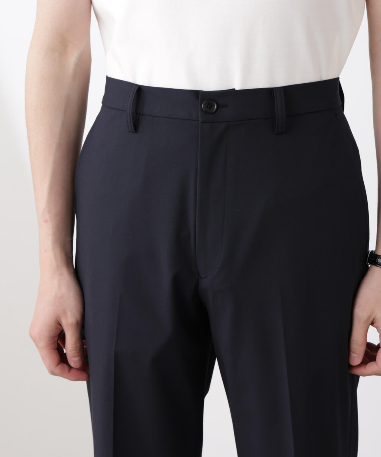 「N TROUSERS BASIC」トロピカルストレッチストレートパンツ(セットアップ可) 6685129203