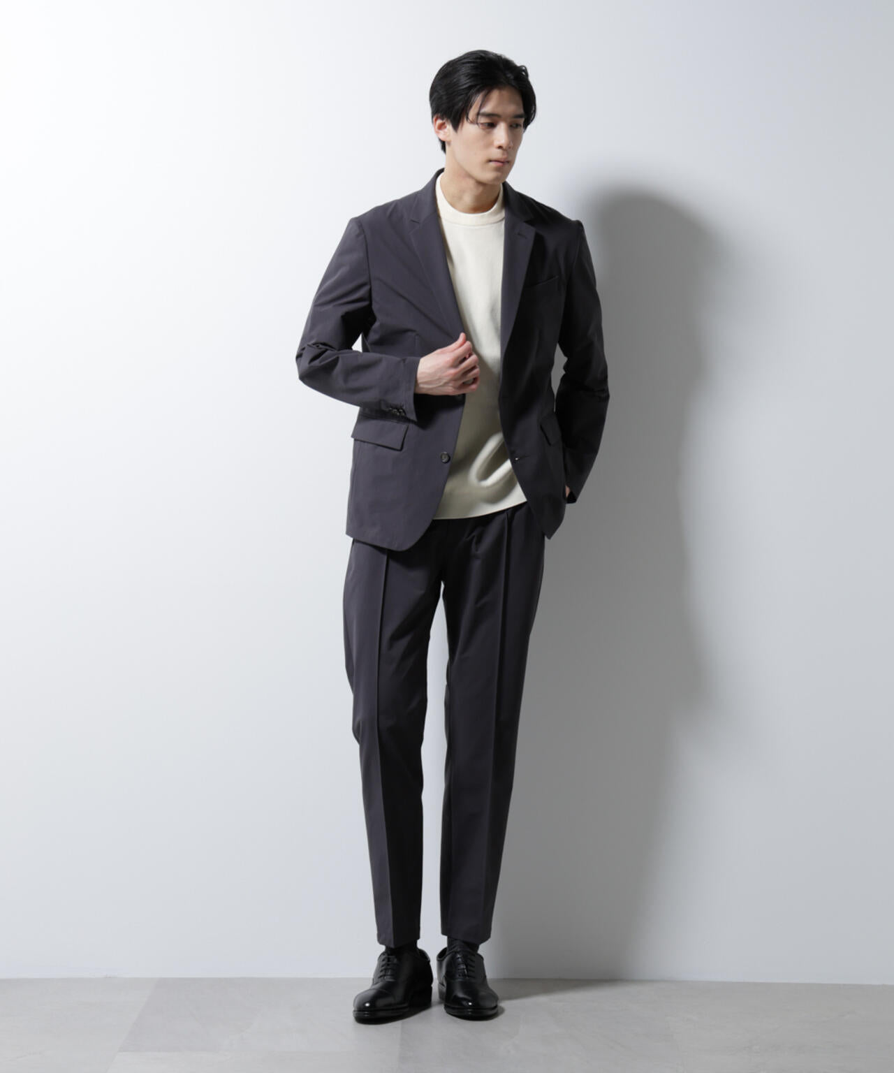 「N TROUSERS BASIC」ダントツオチール防汚テックストレッチパンツ(セットアップ可) 6685129207