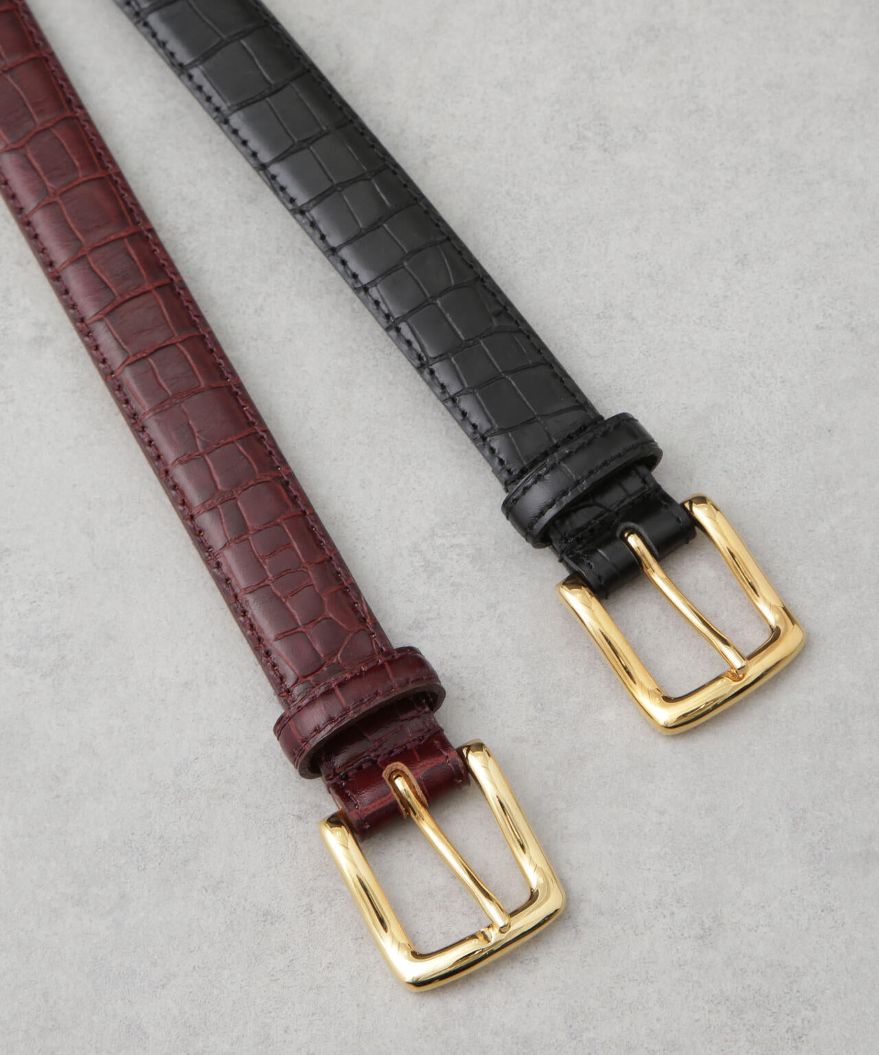 日本製 クロコ型押しベルト 6685150206