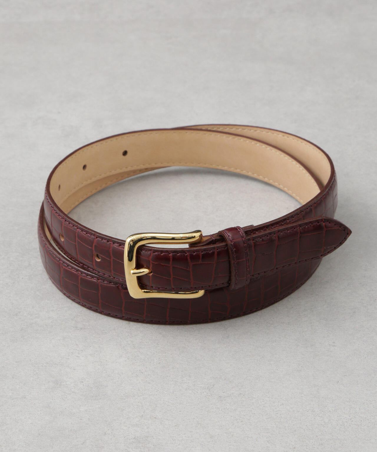 日本製 クロコ型押しベルト 6685150206