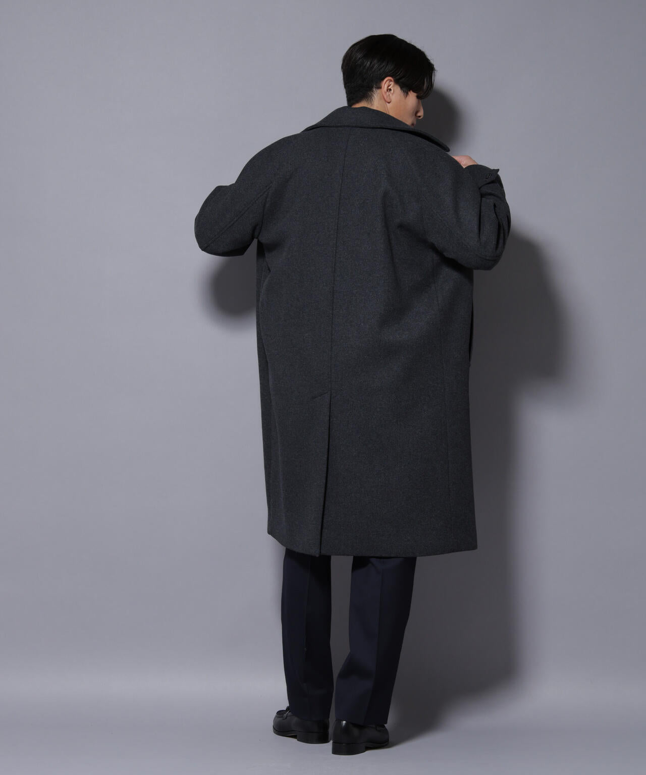 ウールカシミヤメルトンダブルコート 6685211204