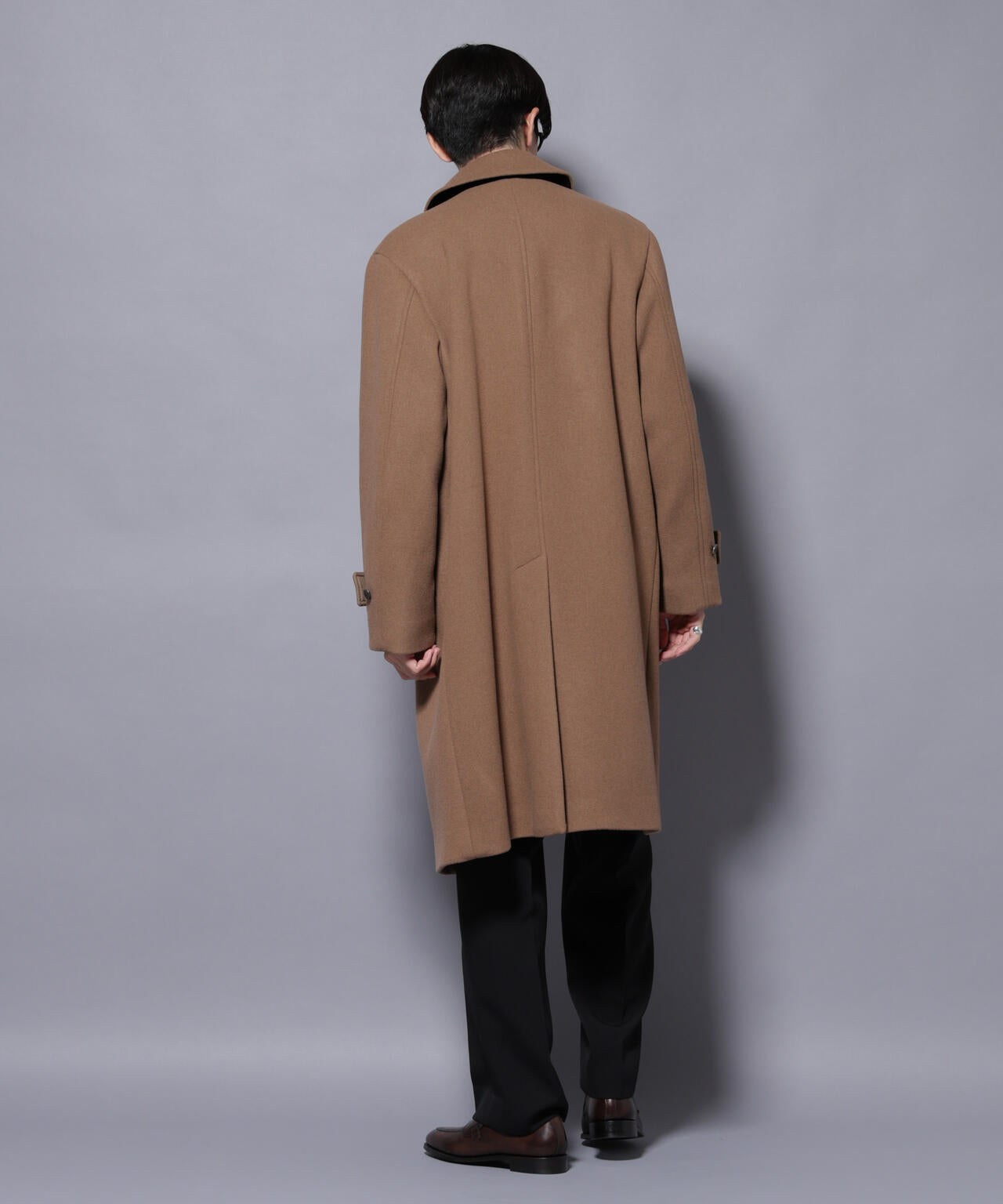 ウールカシミヤメルトンシングルコート 6685211205