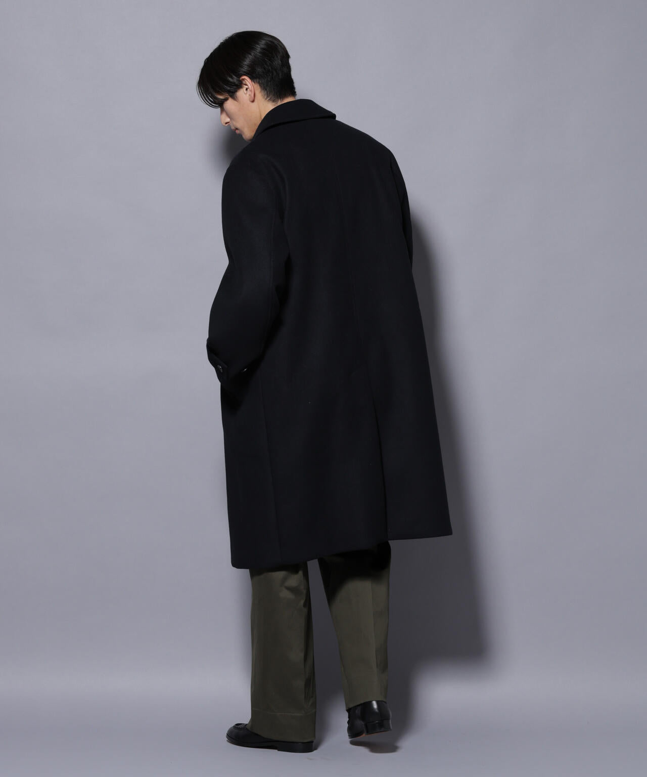 ウールカシミヤメルトンシングルコート 6685211205