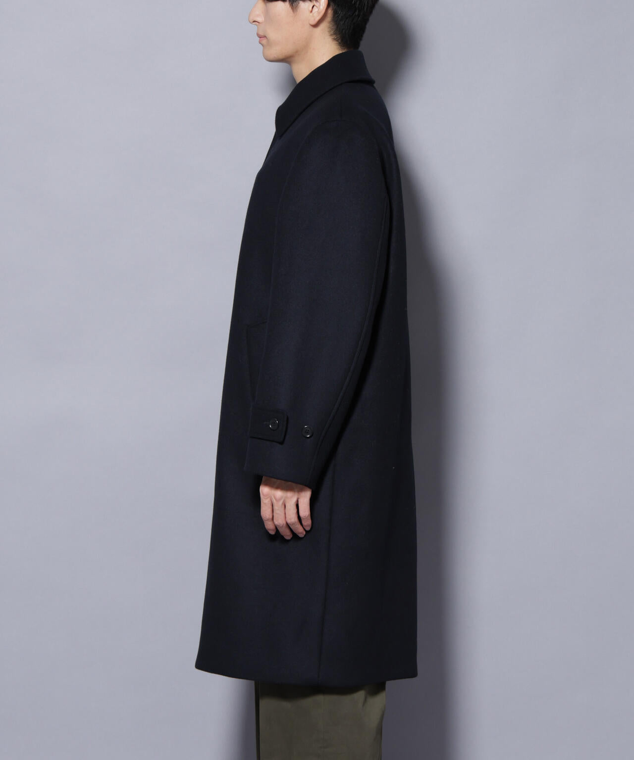 ウールカシミヤメルトンシングルコート 6685211205
